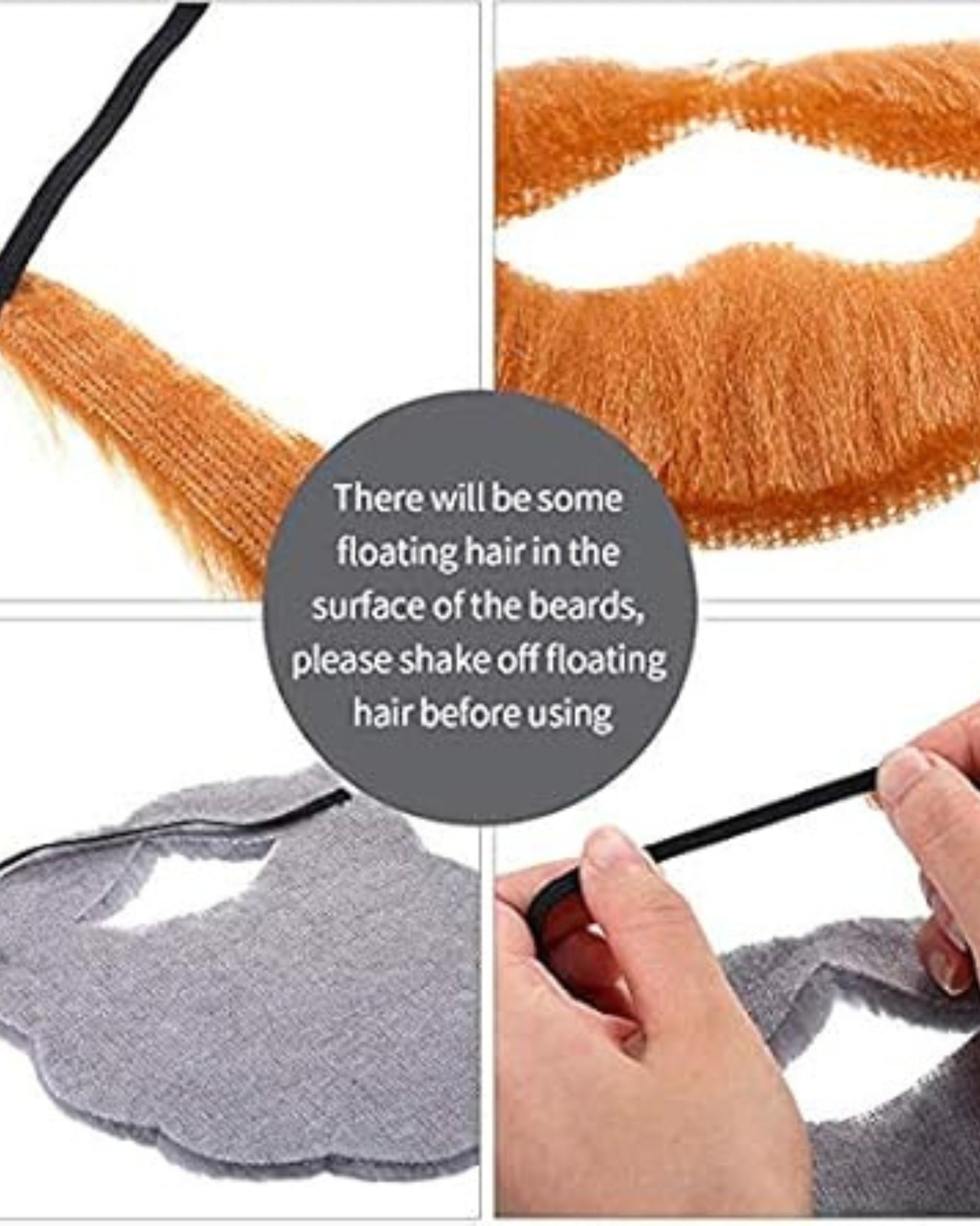 Premsons® Party Halloween Costume Accessories for Your Birthday , for Halloween , Parties , Gift , Favors , Fun , Birthday , Fiesta , Games , Home - for Kid Adult (Beards Mustaches - White)