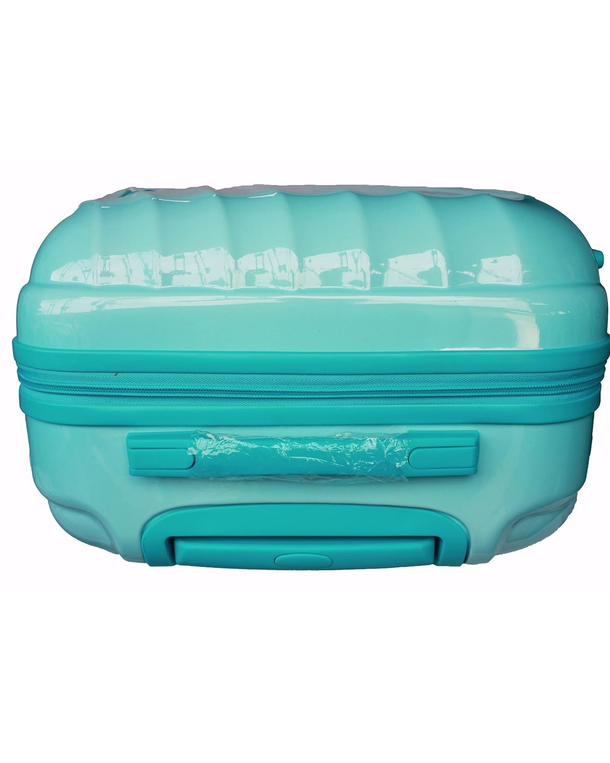 Premsons® American Rider Openskies Polycarbonate Trolley Bag – Dual Tone Orange & Aqua | Lightweight, Durable & Flexible Hard-Sided Luggage with 360° Wheels