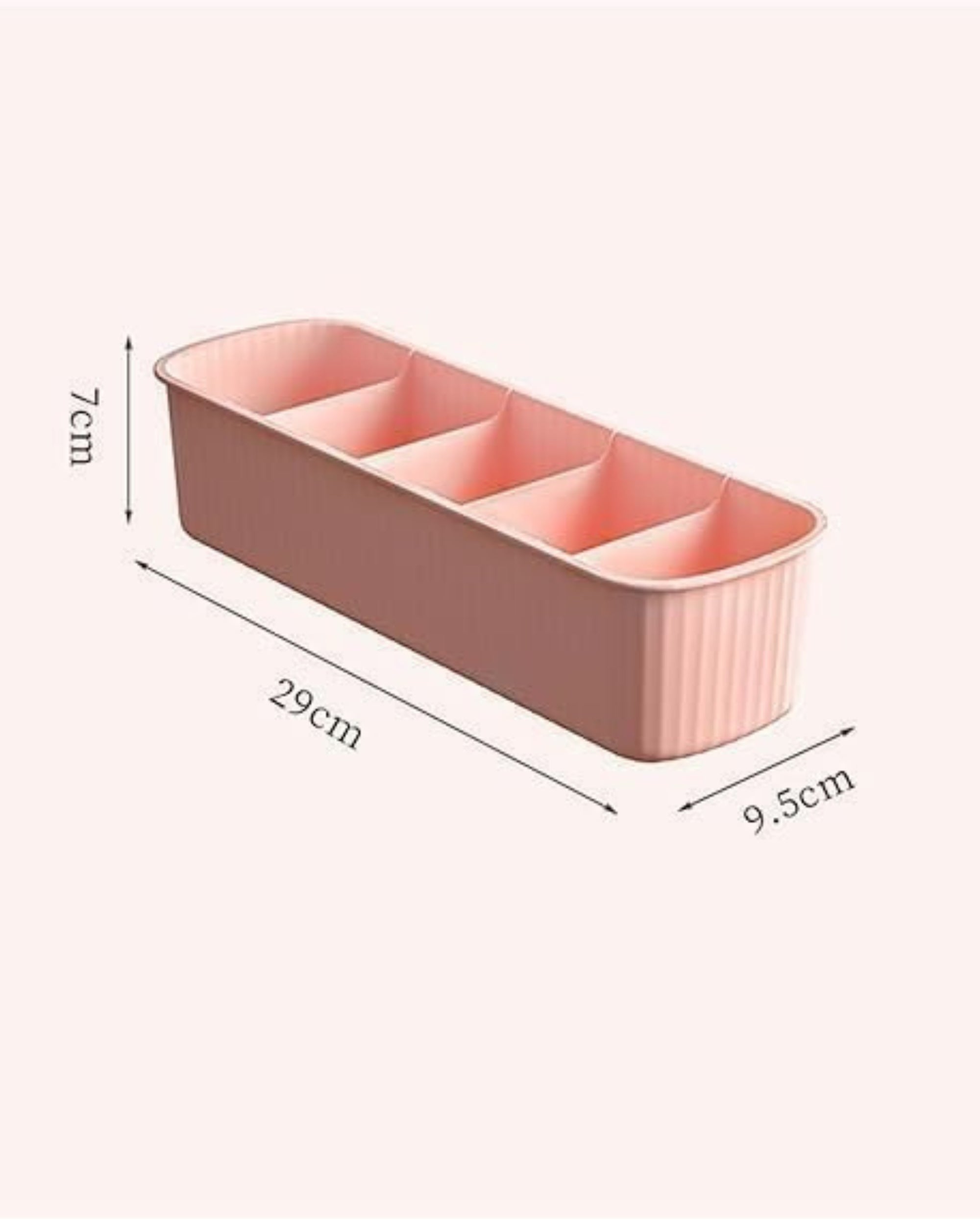Premsons® 5 Compartments Stackable Plastic Storage Box – Pink | Multi-Purpose Organizer for Stationery, Jewelry, Craft & Household Items