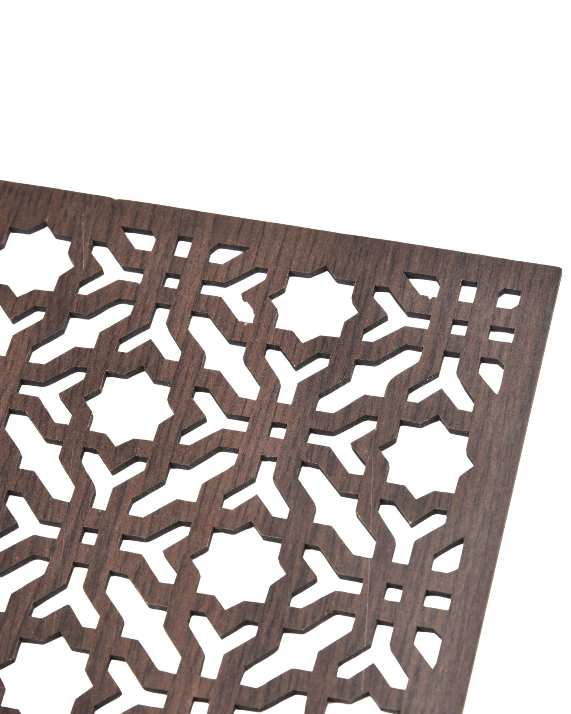 Premsons® Wooden Coasters & Trivet Pads for Kitchen – Heat-Resistant Bamboo Holders for Pots, Pans & Dishes – Tabletop Protectors for Dining Table & Countertop (Square, 20 x 20 cm) Set of 4