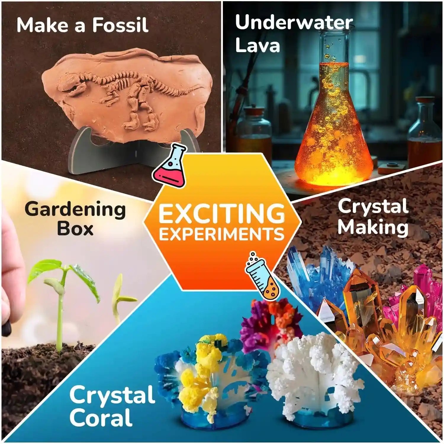 Smartivity Mega Crystal Earth Science Kit | Explore Earth, Crystal, and Fossilization Concepts | Birthday Gift for Boys & Girls I STEM Educational DIY Science Toys for Kids Ages 8-14