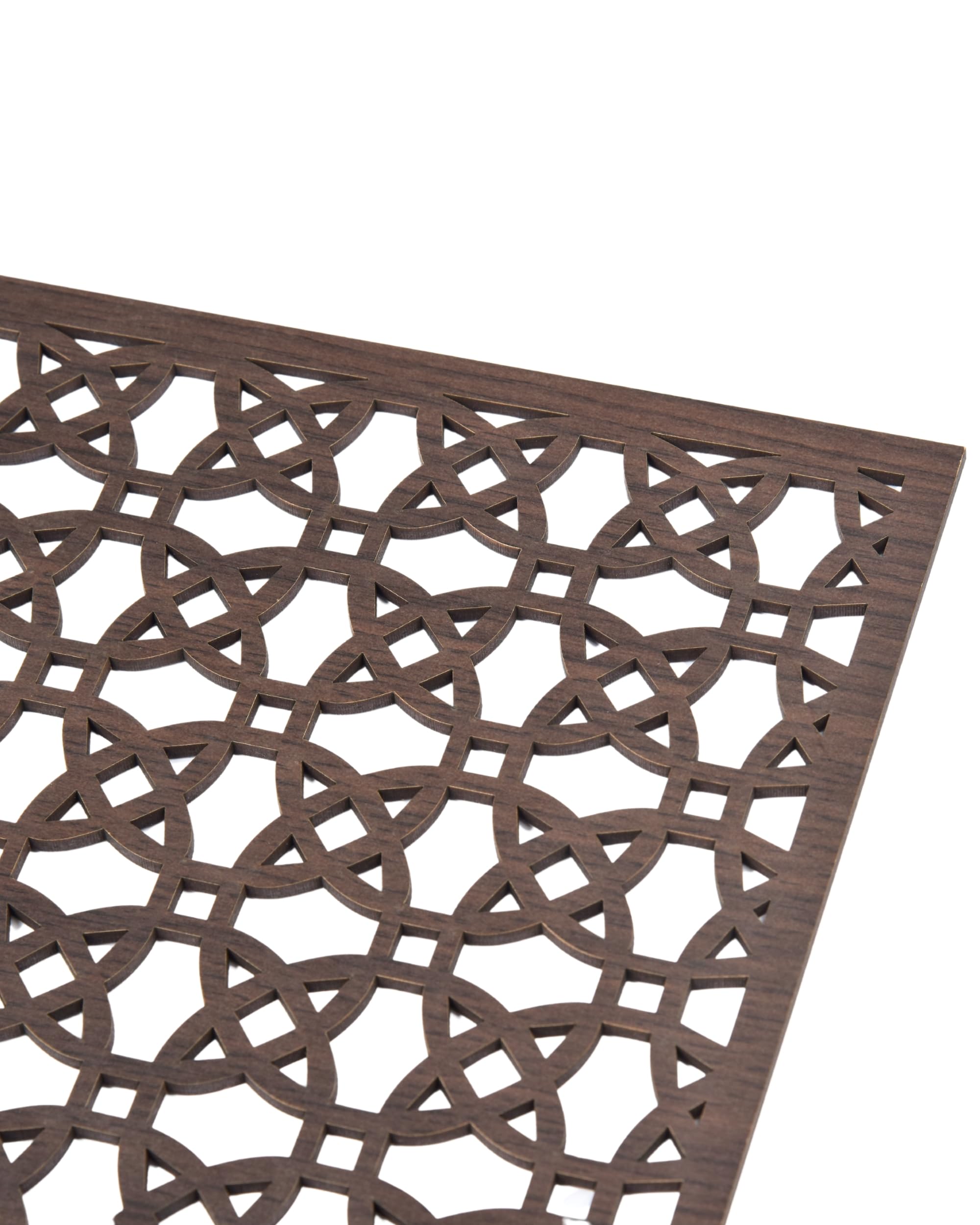 Premsons® Wooden Coasters & Trivet Pads for Kitchen – Heat-Resistant Bamboo Holders for Pots, Pans & Dishes – Tabletop Protectors for Dining Table & Countertop (Square, 20 x 20 cm) Set of 4