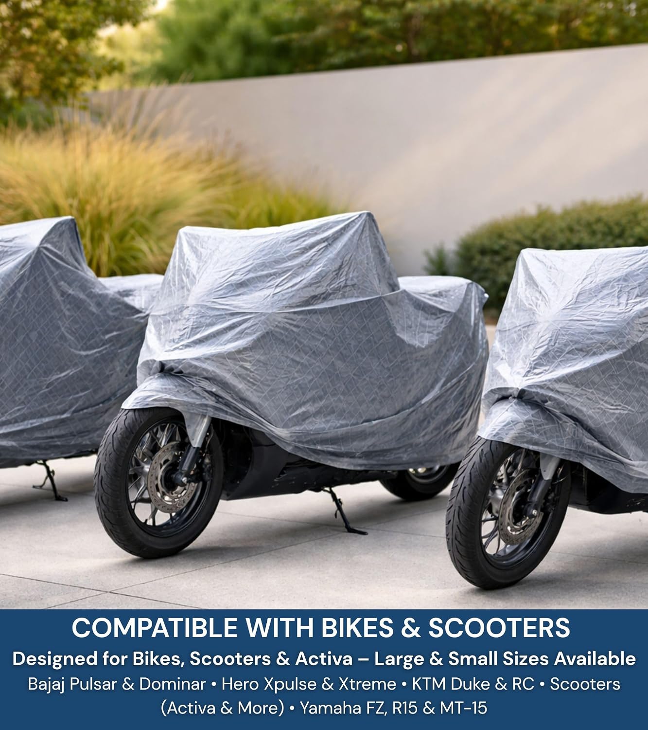 Premsons® Waterproof Bike Cover – UV Resistant Dust, Rain & Sun Protection Cover for Motorcycles & Scooters Large And Small