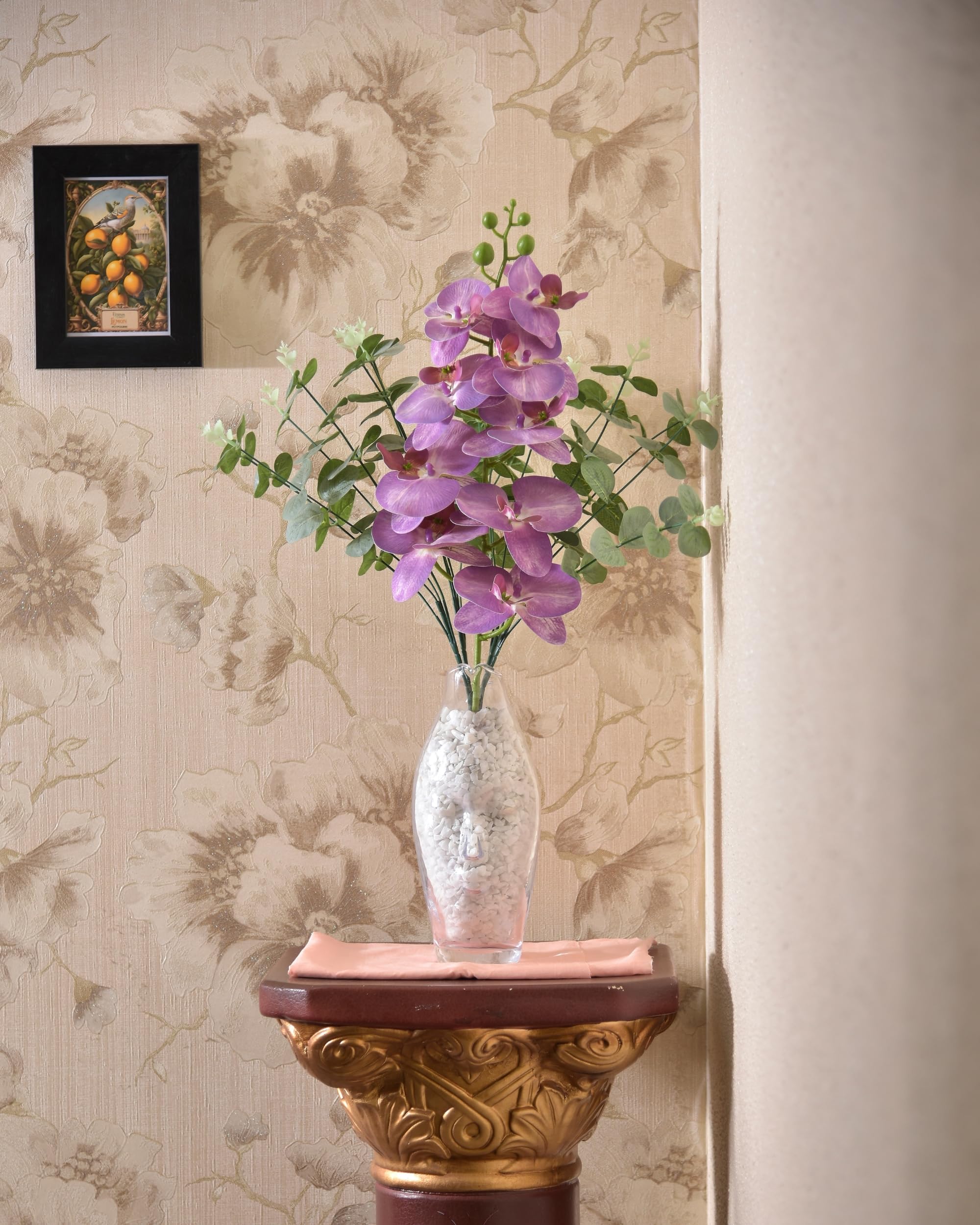 Premsons® Decorative Face Glass Vase for Flowers & Plants | Modern Home & Office Decor | Glass Vase for Living Room, Table, Shelf Display
