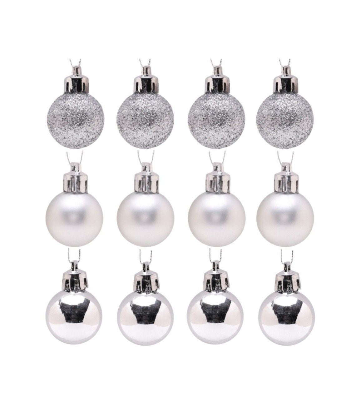 Premsons® Christmas Baubles – Mixed Matte - Glitter - Shiny Ornaments, Multi-Size Packs