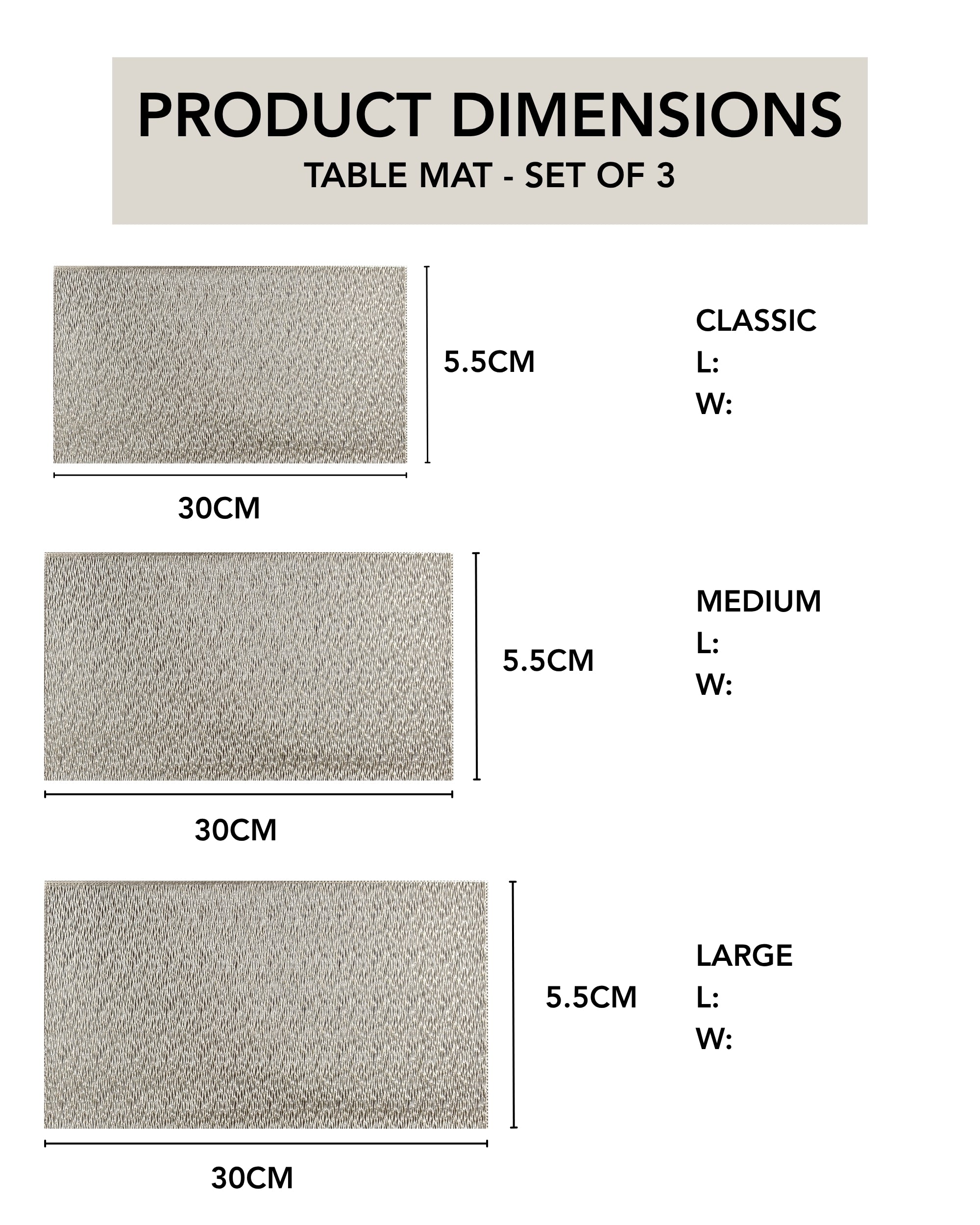 Premsons® Golden Vinyl Rectangle Placemats – Washable, Non-Slip, Stain-Resistant Hollow Design Table Mats for Dining, Kitchen, Wedding & Party Décor