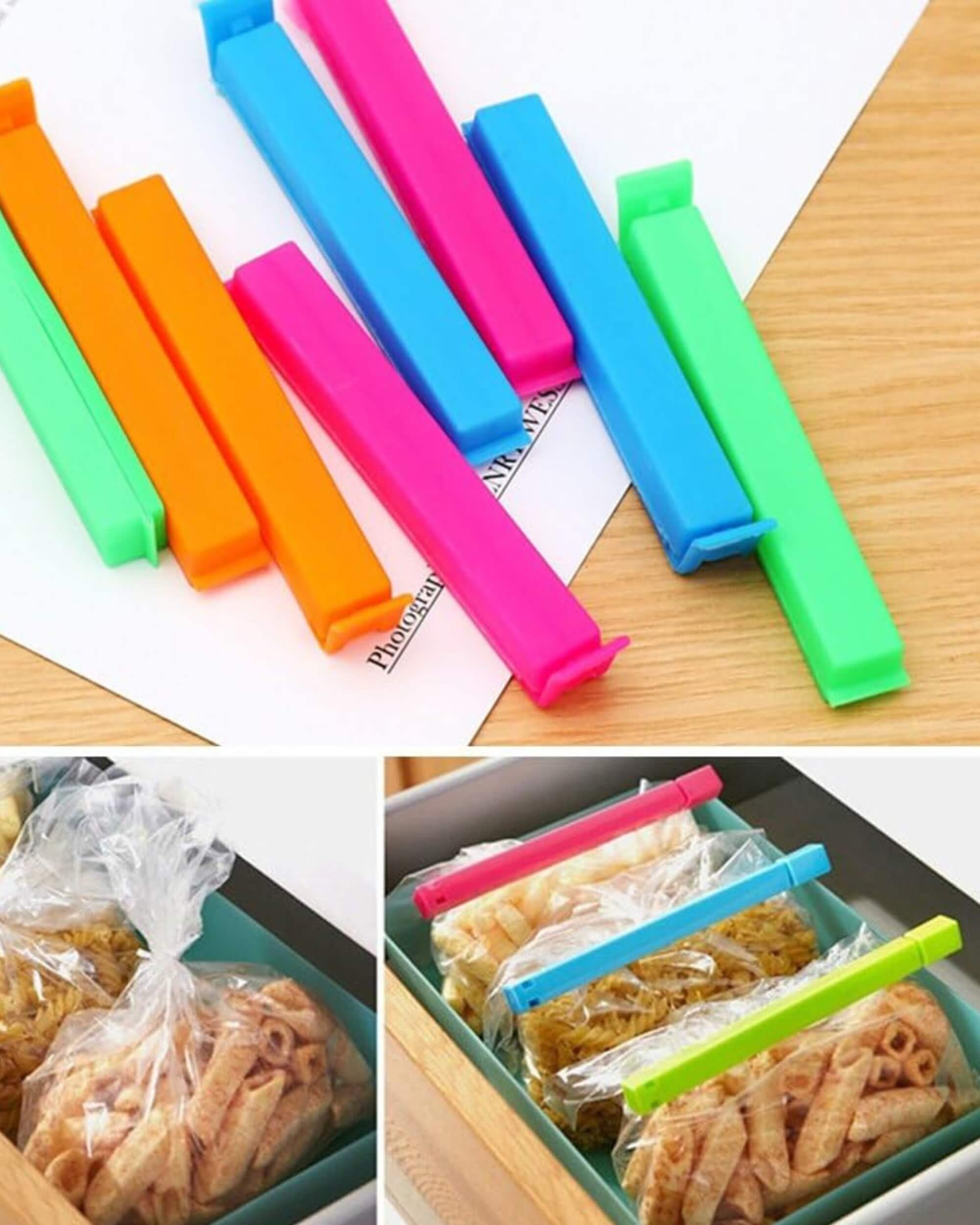 Premsons® Plastic Seal Clips – Airtight Bag Clips for Snacks, Coffee, Chips & Food Storage – Reusable, Washable & Keeps Food Fresh Longer