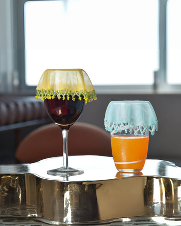 Premsons® Decorative Drink Glass Covers – Elegant Net Covers with Lace for Protecting Beverages from Dust & Insects – Ideal for Parties, Picnics & Daily Use