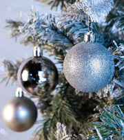Premsons® Christmas Baubles – Mixed Matte - Glitter - Shiny Ornaments, Multi-Size Packs