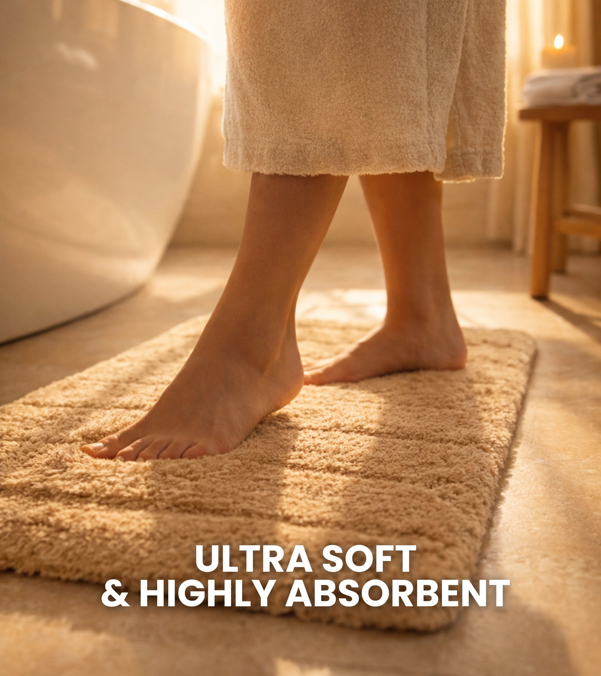 Premsons® Premium Luxury Collection Bath Mat (40x60 cm) | Plush, Non-Slip, Quick Dry Bathroom Mat for Shower, Spa & Home