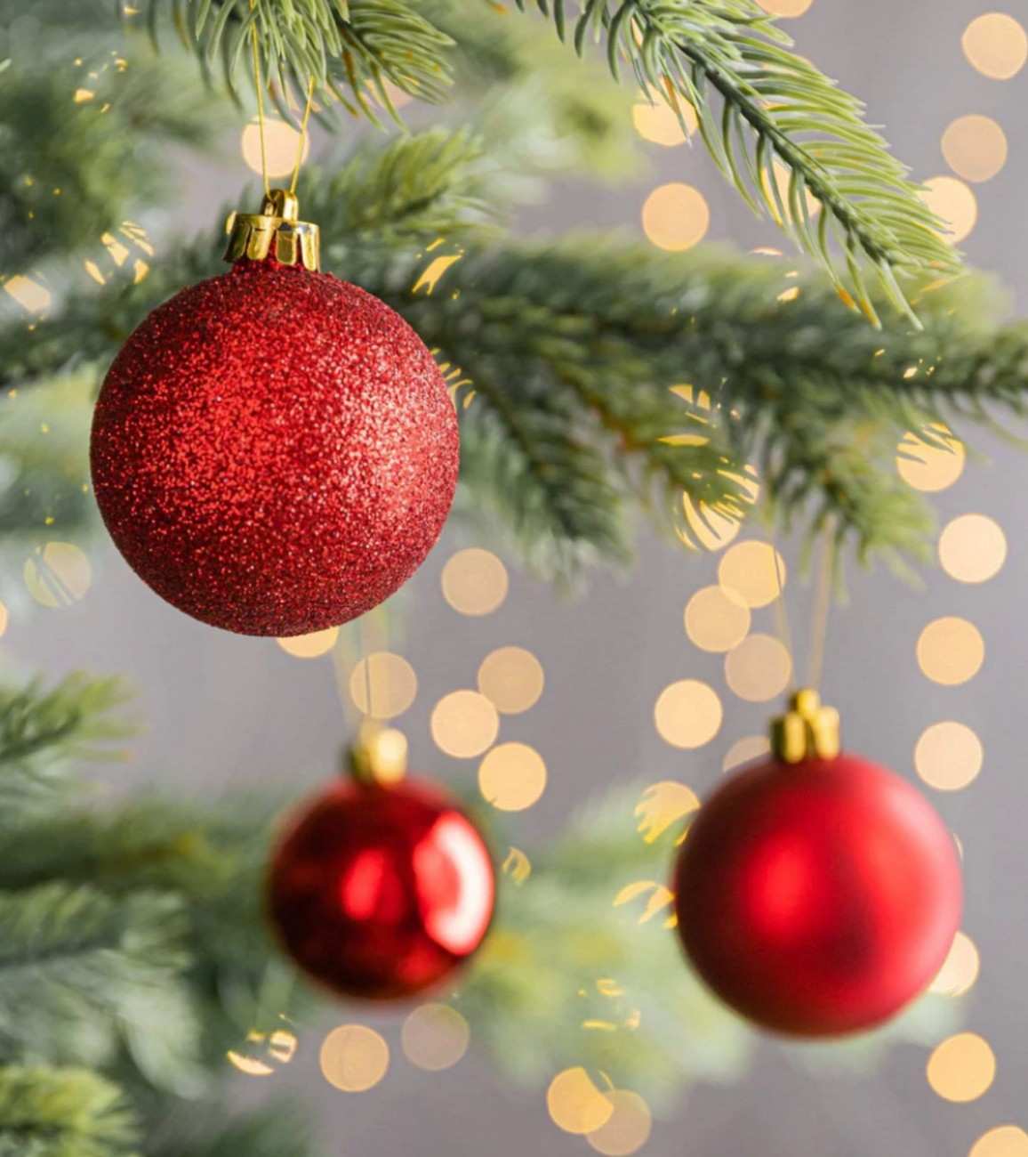 Premsons® Christmas Baubles – Mixed Matte - Glitter - Shiny Ornaments, Multi-Size Packs