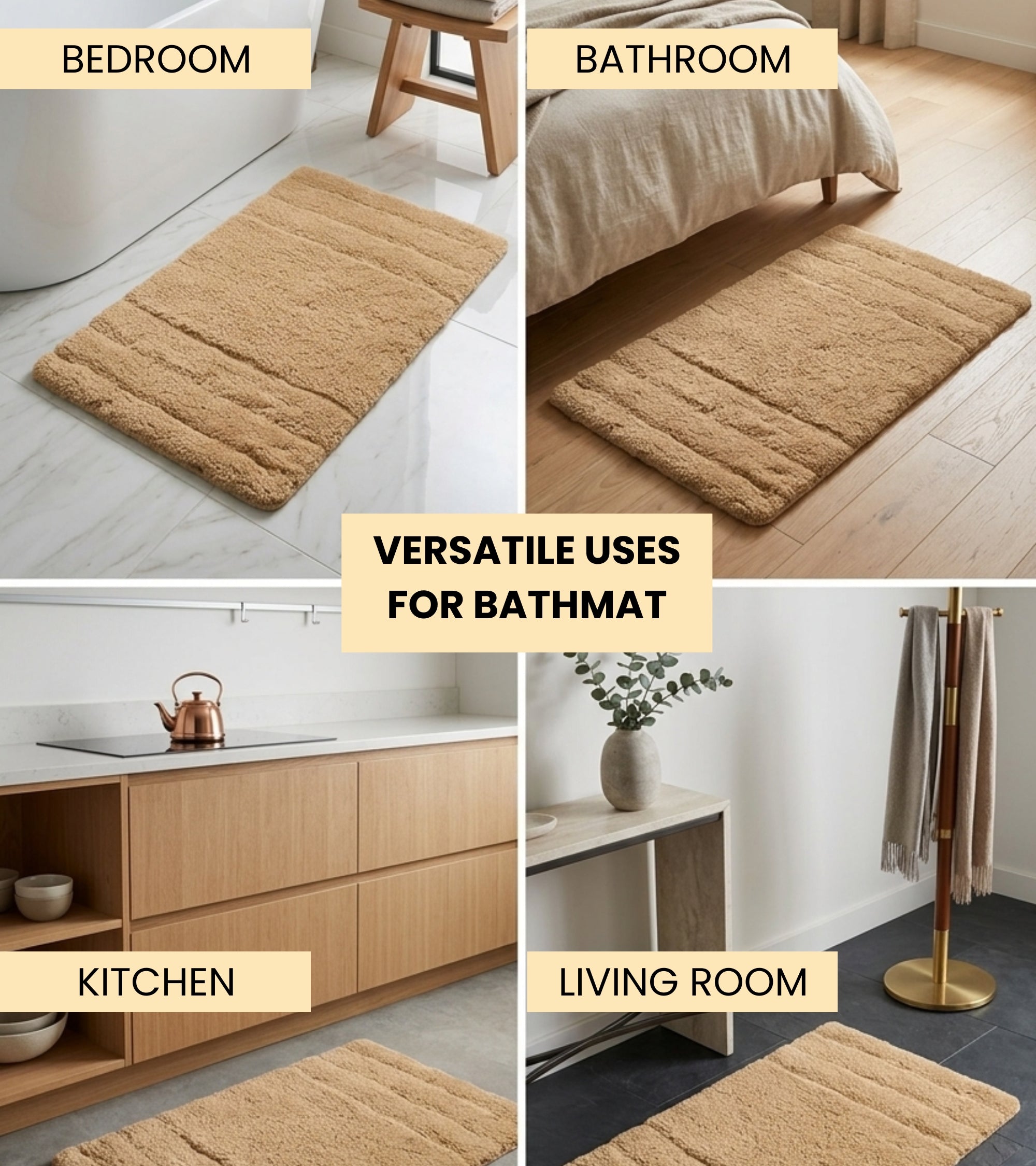 Premsons® Premium Luxury Collection Bath Mat (40x60 cm) | Plush, Non-Slip, Quick Dry Bathroom Mat for Shower, Spa & Home