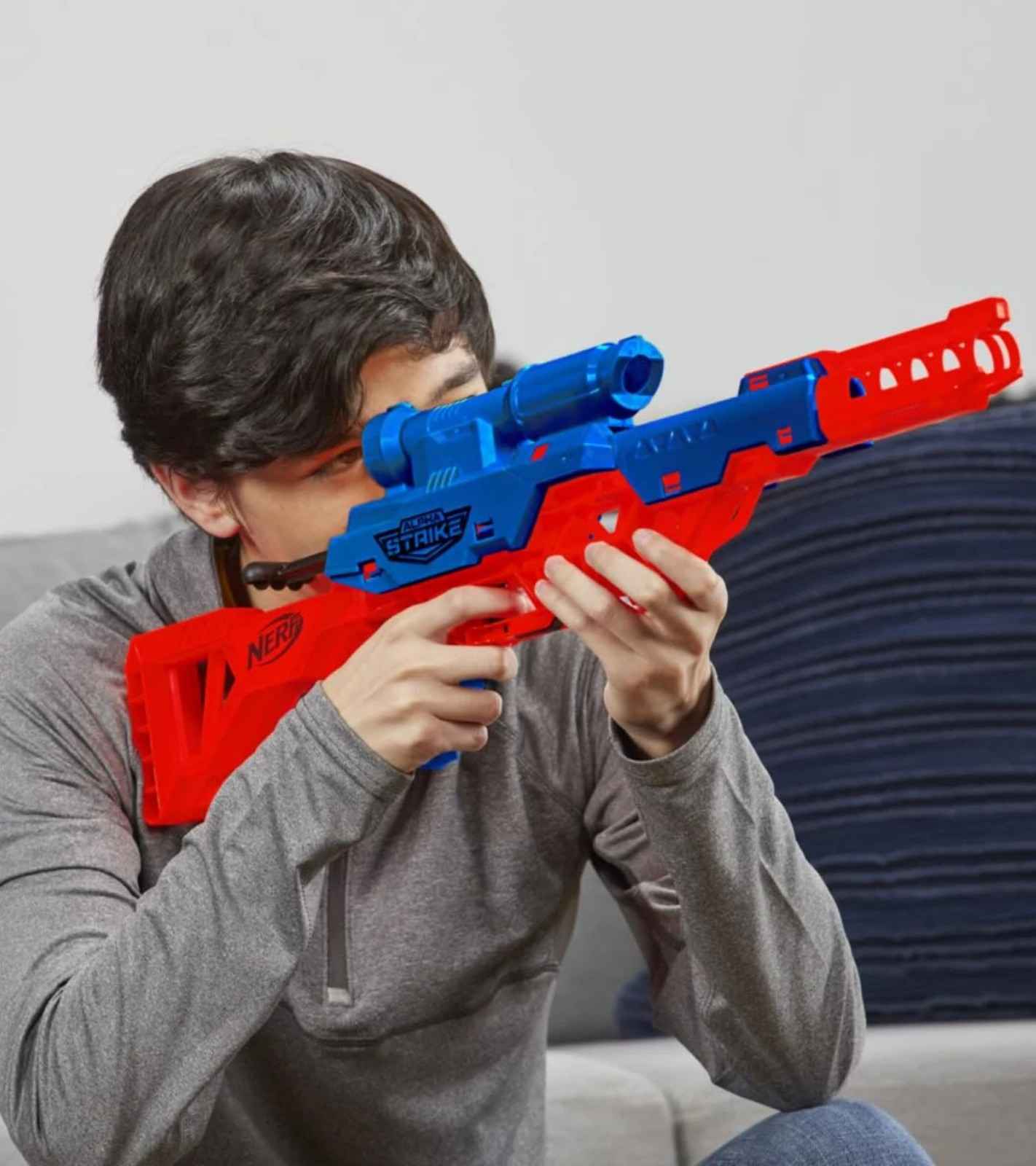 Nerf Alpha Strike Wolf LR-1 Blaster with Targeting Scope, 12 Nerf Darts, Toys for Kids Teens and Adults, Fun Gift Toy for Boys, Birthday Gift Toy for Kids Ages 8+