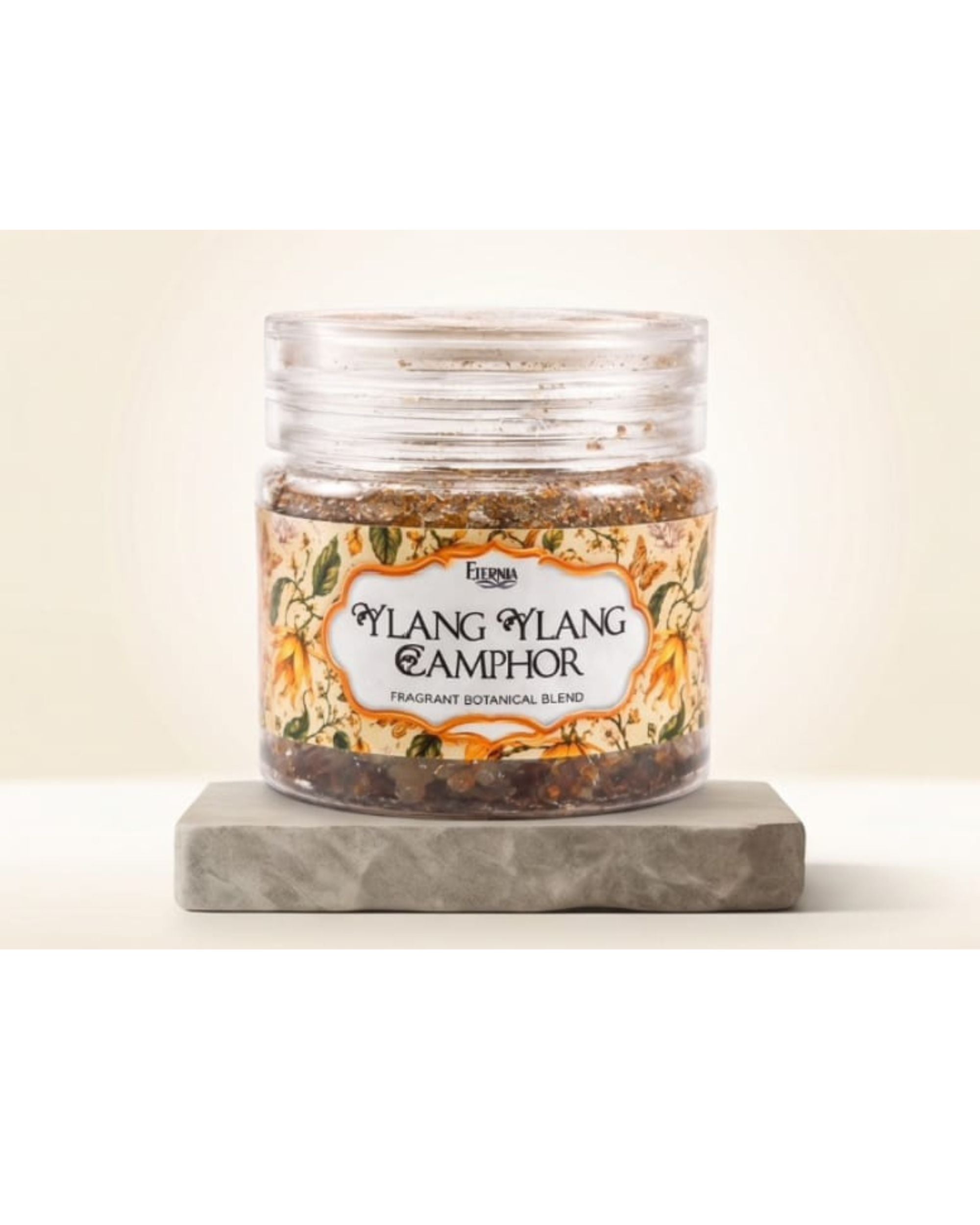 Eternia® Ylang Ylang Camphor Fragrant Botanical Blend | Luxury Floral Aroma Jar for Wardrobe, Bathroom, Home & Office Freshness