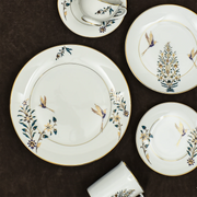 Floral Porcelain Dinner Set – 27-Piece Elegant Tableware Collection for 6 | Serene Botanical Design for Sophisticated Dining