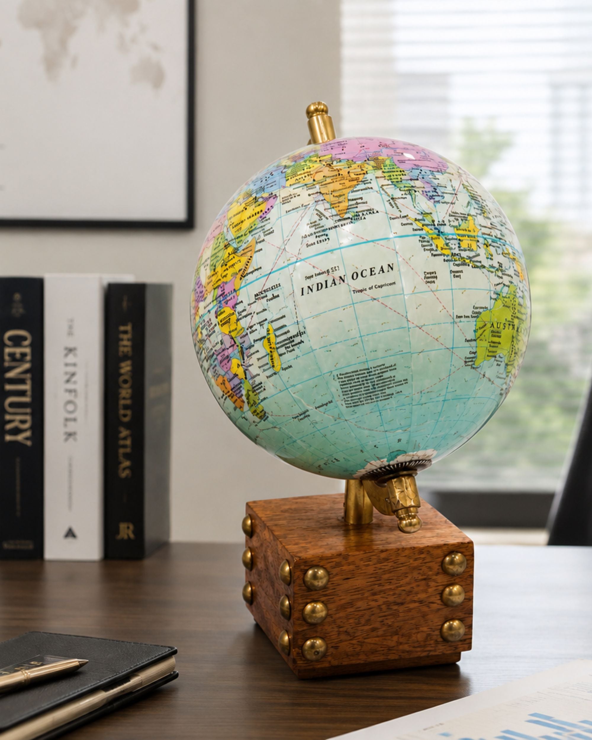 Premsons® Antique Wooden Globe - Small Size