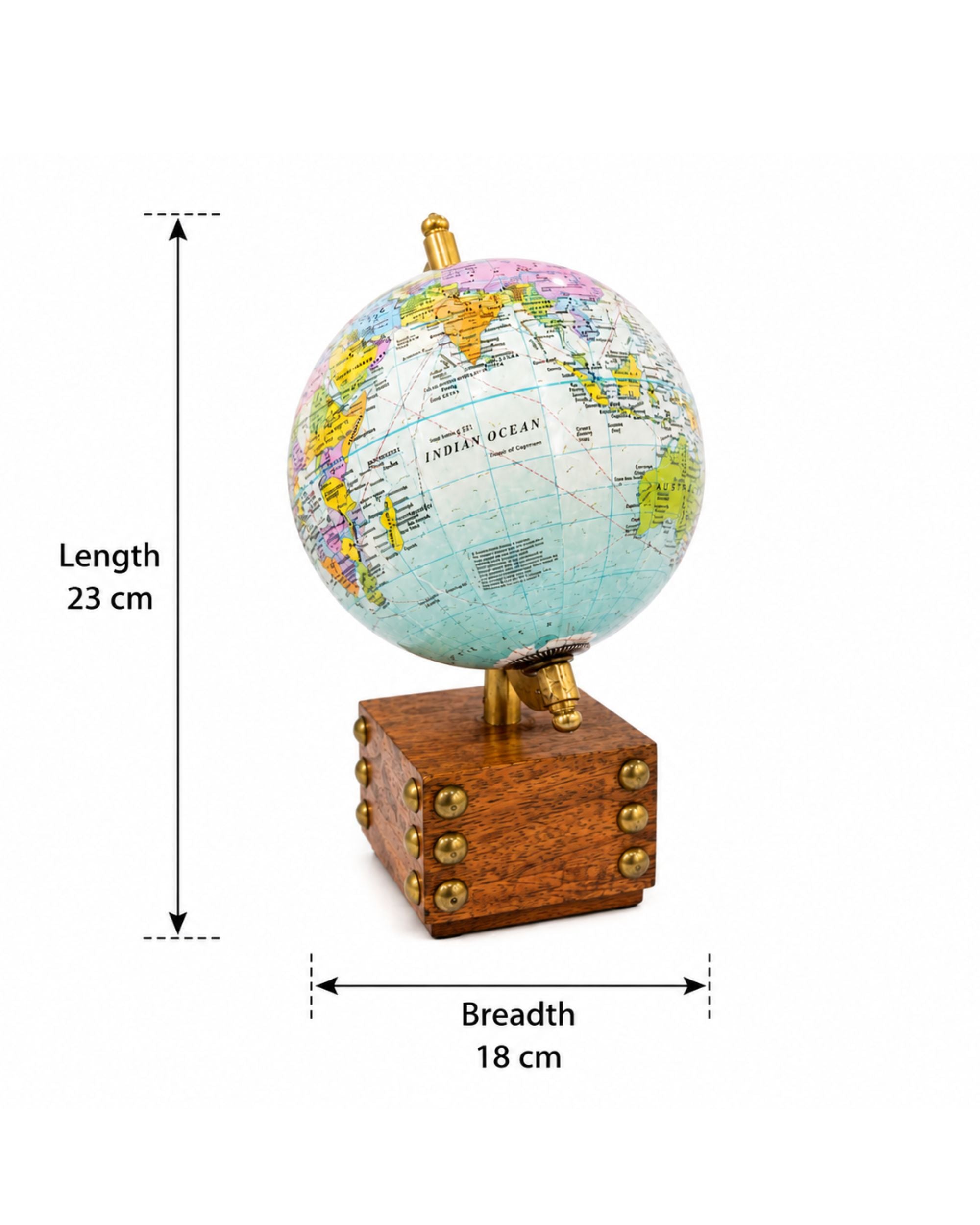 Premsons® Antique Wooden Globe - Small Size