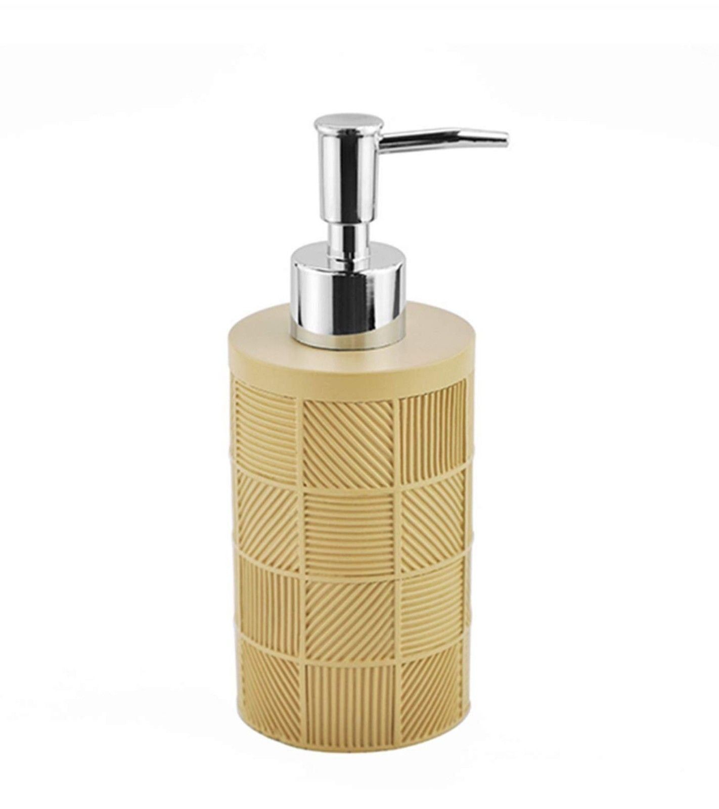 Premsons® Beige Castle Bathroom Accessories Set of 4 – Dispenser, Soap Tray, Cup & Brush Stand – Durable Polyresin Finish