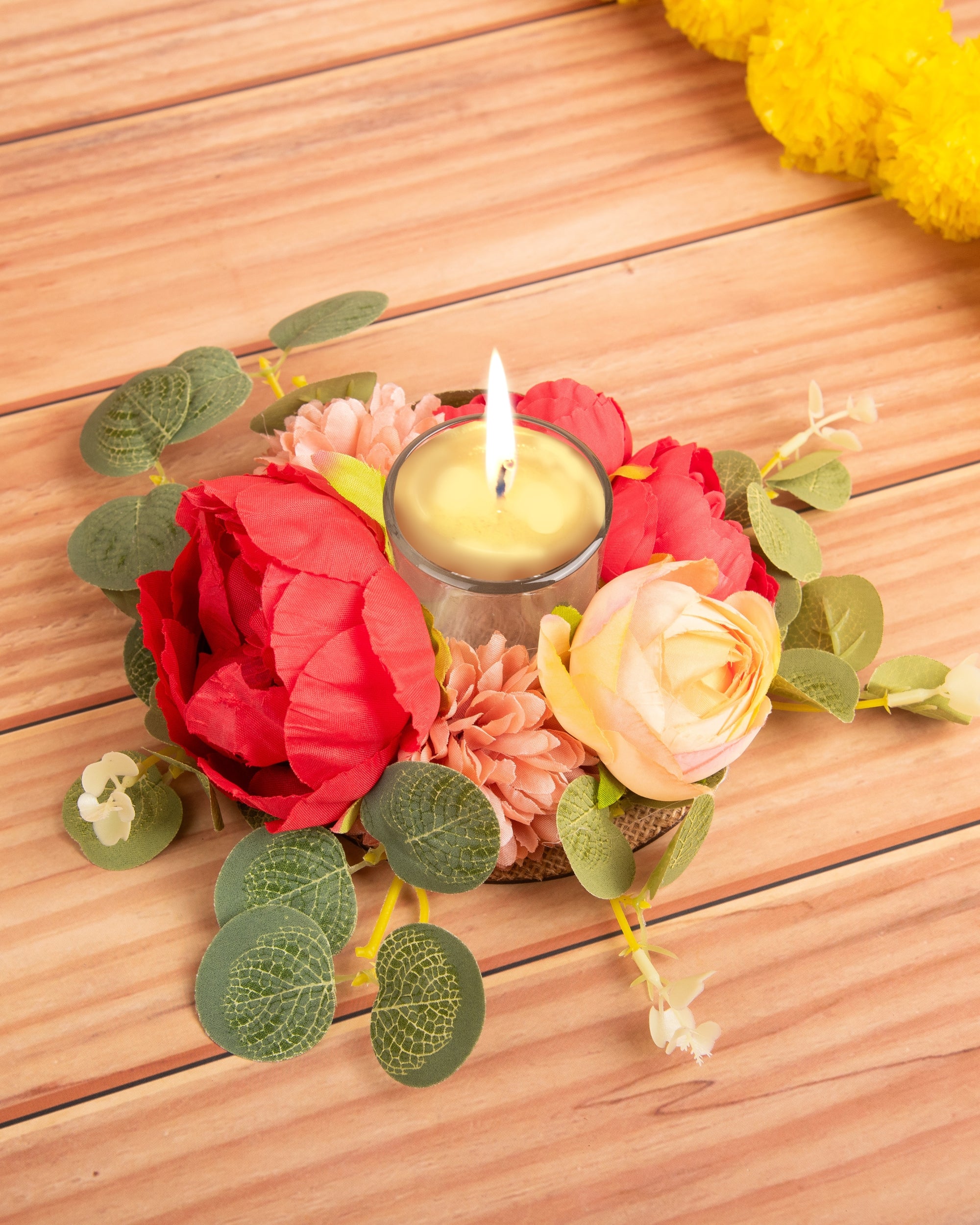 Premsons® Red Candle Holder – Perfect for Festive Seasons & Home Décor
