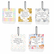 Premsons® Hanging Car Air Freshener Sachet - Ideal for Car Closet Wardrobe Drawer Hanger Travel and Small Spaces - Long-Lasting Subtle Scents - Assorted Fragrances - Pack of 5