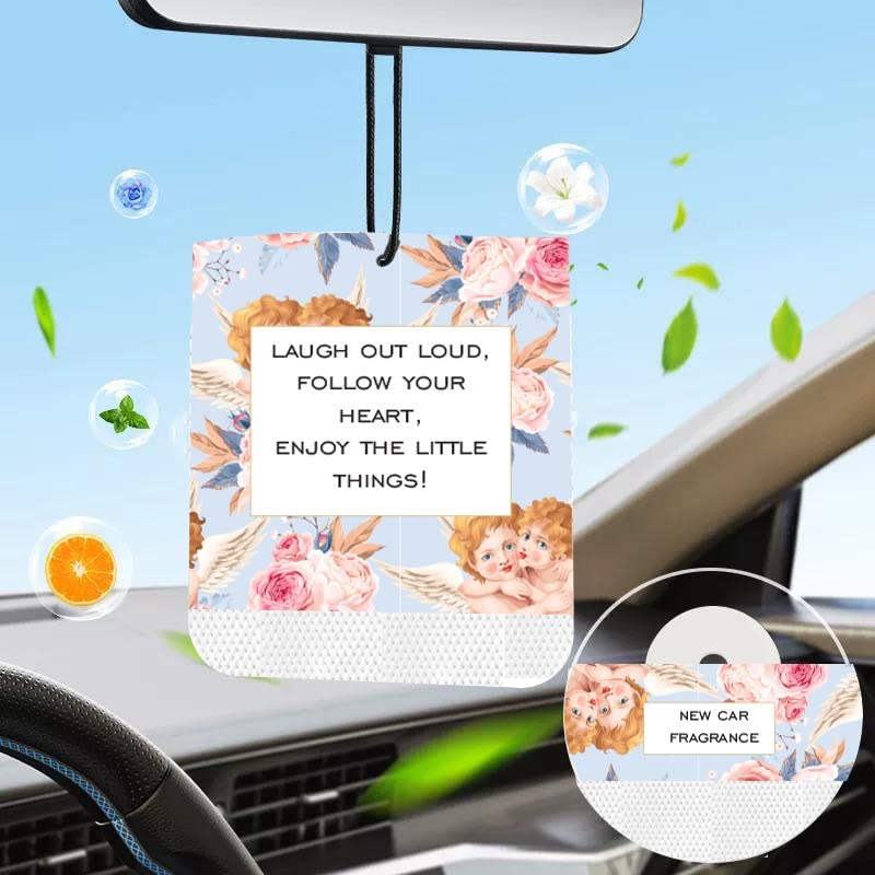 Premsons® Hanging Car Air Freshener Sachet - Ideal for Car Closet Wardrobe Drawer Hanger Travel and Small Spaces - Long-Lasting Subtle Scents - Assorted Fragrances - Pack of 5