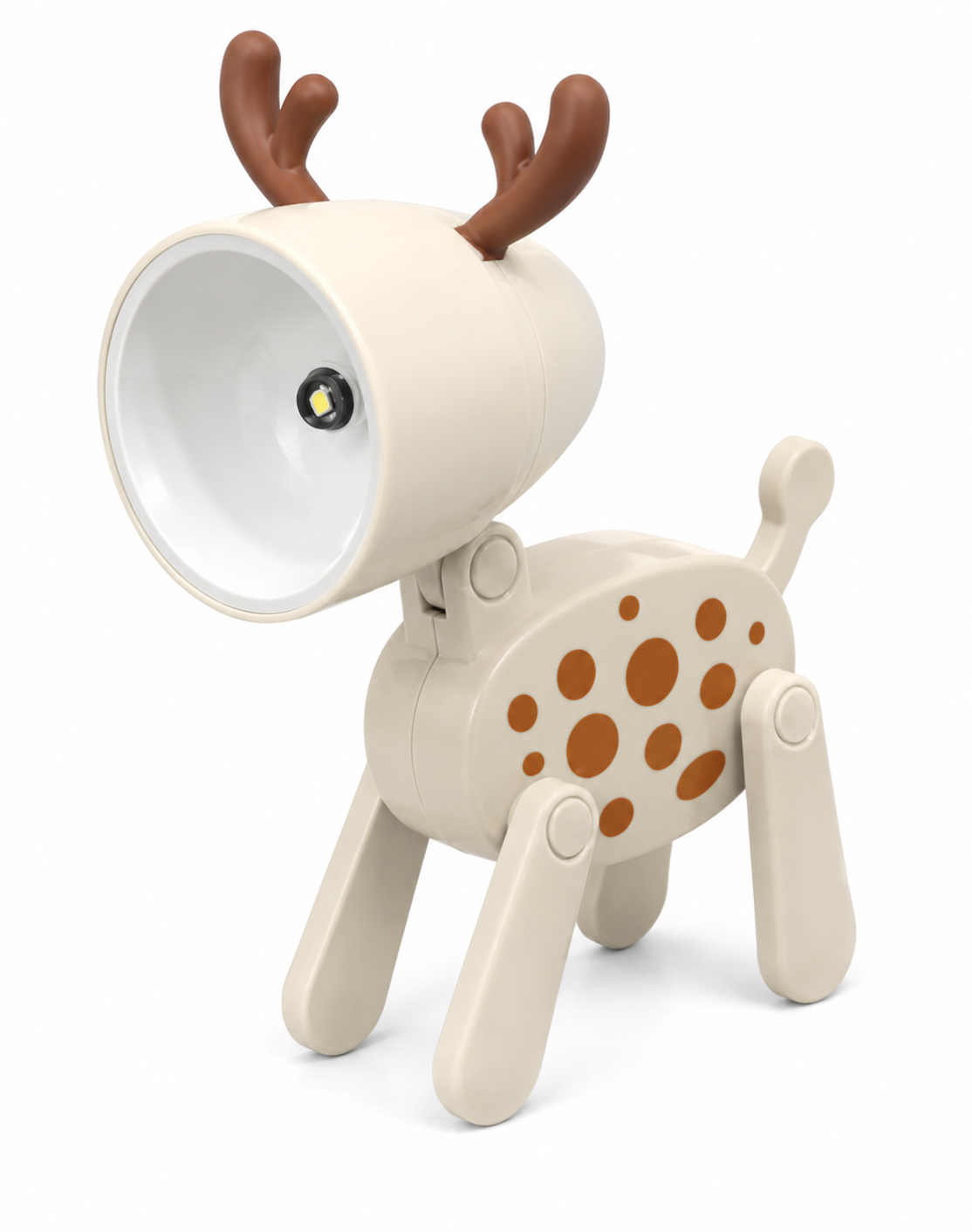 Premsons® deer LED night light in beige with brown antlers and brown spot pattern