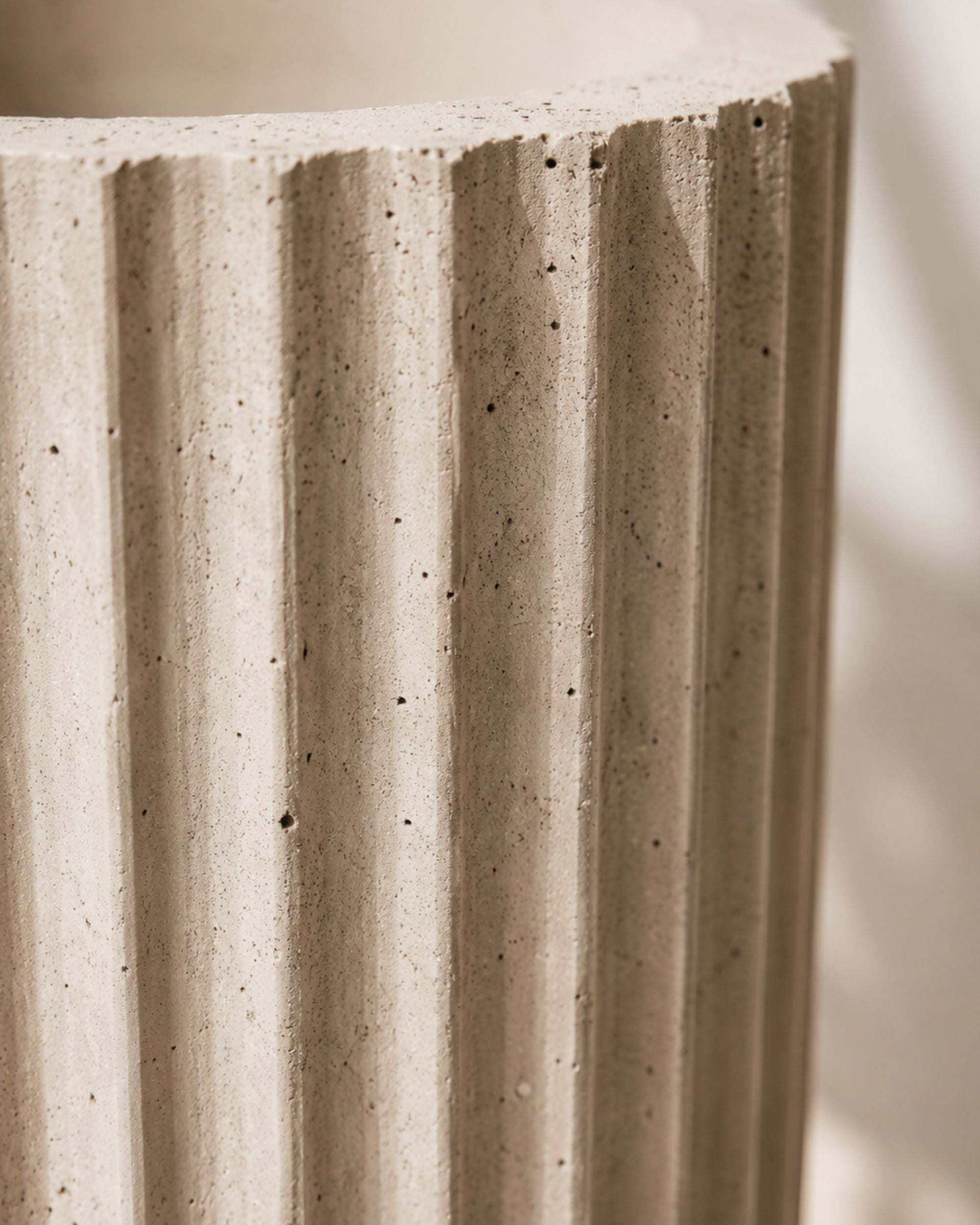 Premsons® Tall Fluted Concrete Planter