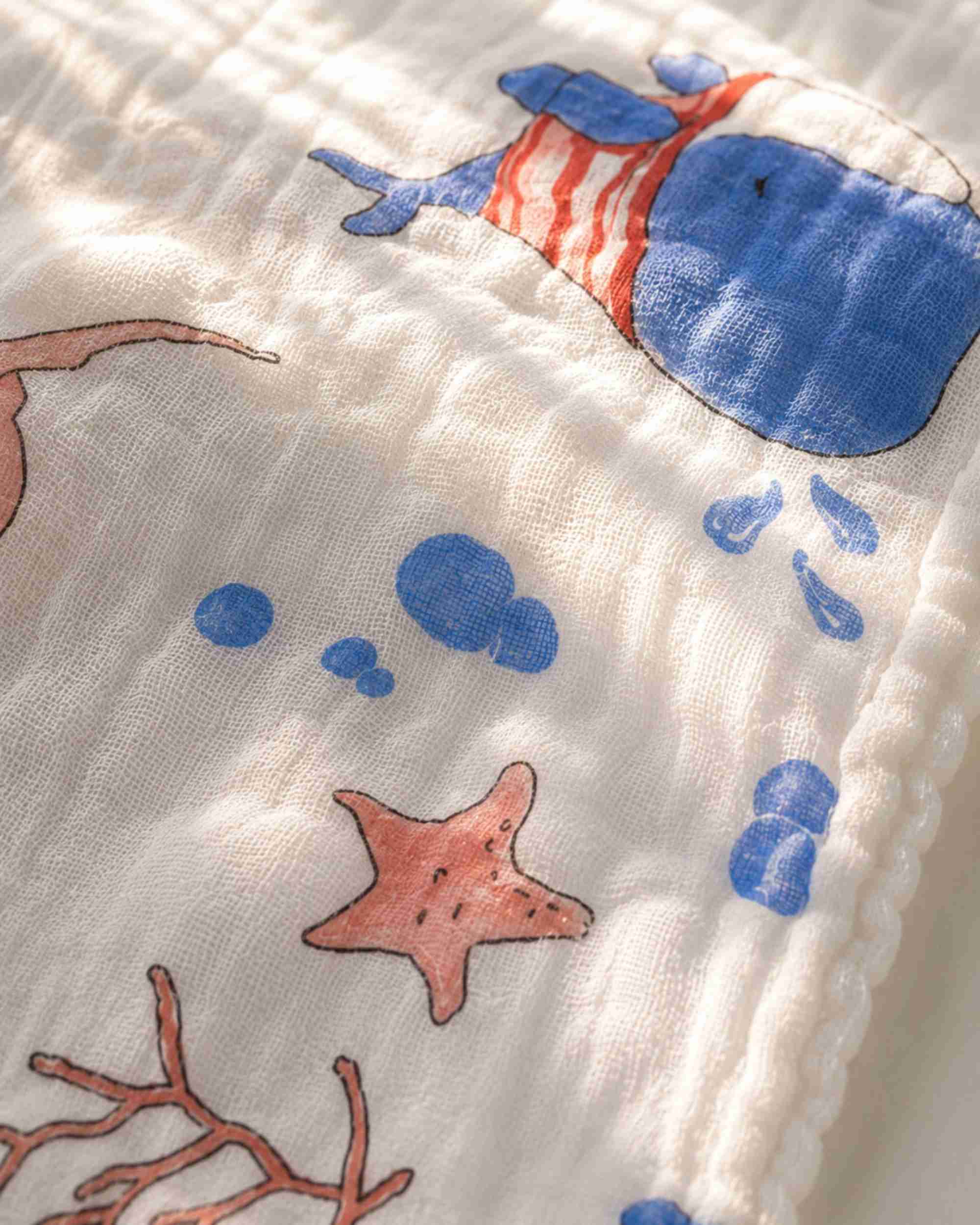 Premsons® Baby Burp Cloth for Newborns | Cute Ocean Sea Life Print