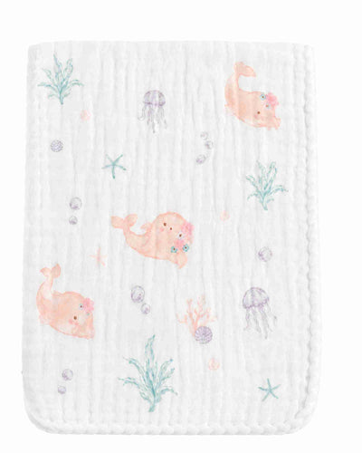 Premsons® Baby Burp Cloth for Newborns |Cute Sea Animal Print