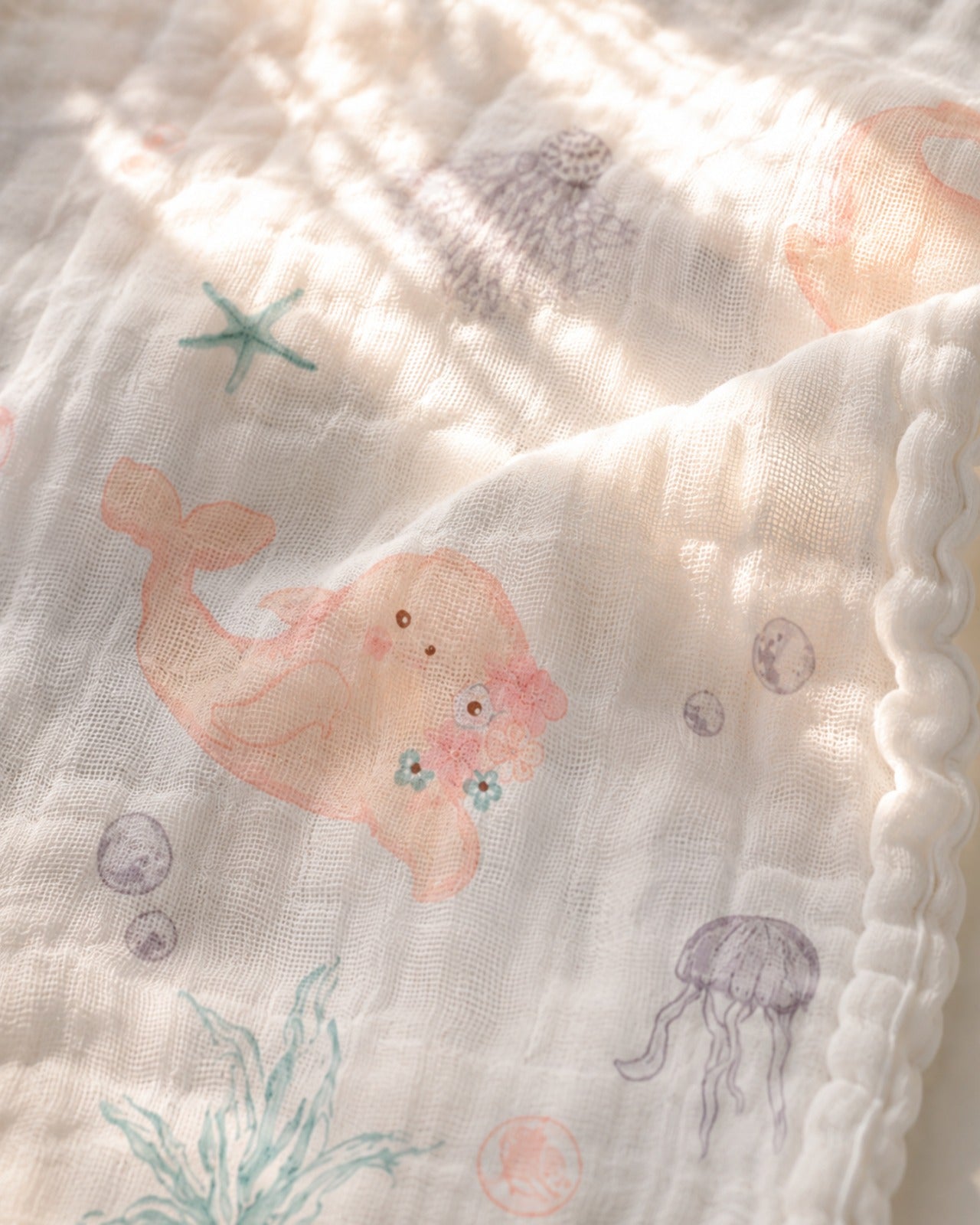 Premsons® Baby Burp Cloth for Newborns |Cute Sea Animal Print
