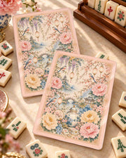 Premsons® Mahjong Shufflers Set of 2, Delicate Florals, 5.25 x 7.75 Inch