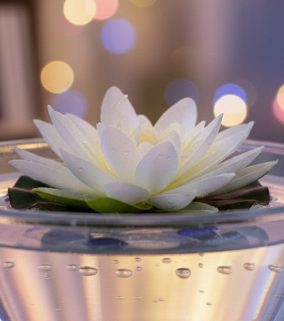Premsons® Premium White Lotus Floating Flower – Decorative Artificial Bloom for Urli, Fountain & Centerpiece (Pack of 4)