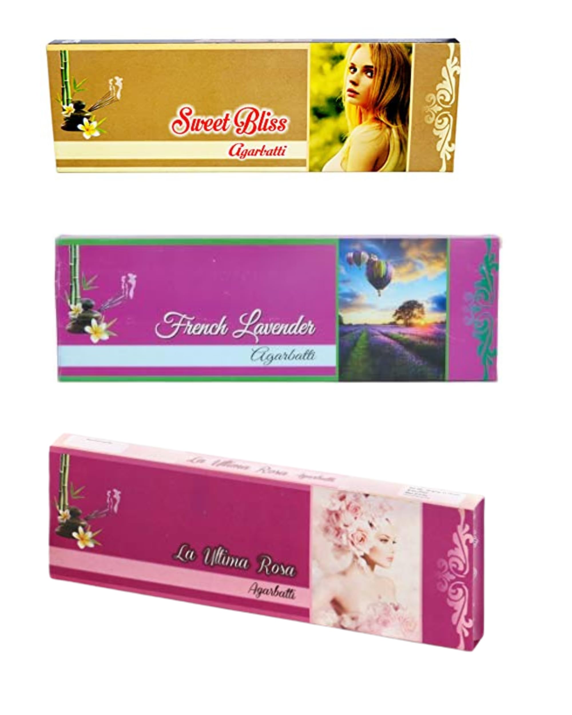 Eternia® Zen Escape Luxury Burning Incense Sticks Set | Long-Lasting Aromatic Agarbatti for Soothing & Relaxing Fragrances | for Men & Women | Pack of 3