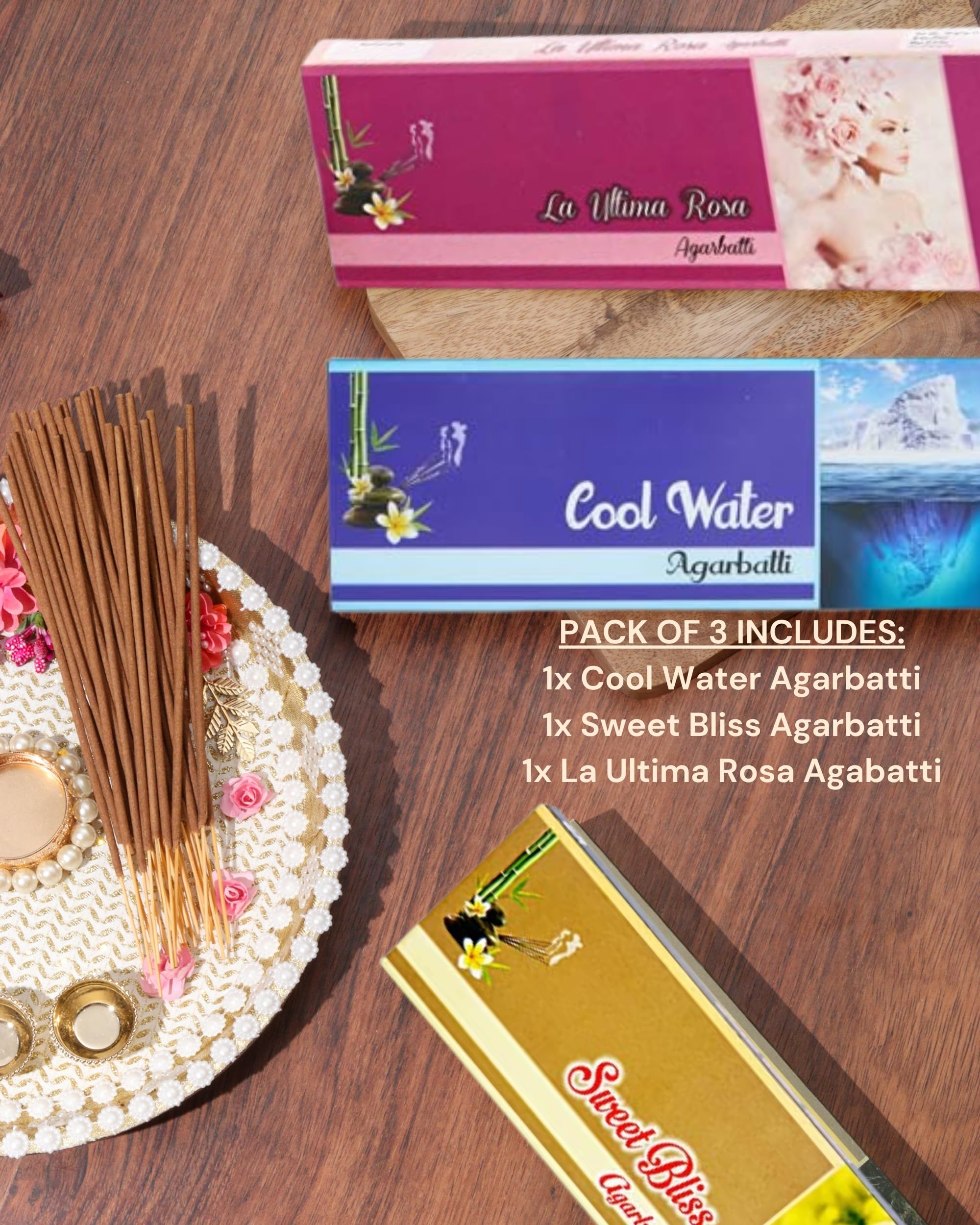 Eternia® Funky Fresh Luxury Burning Incense Sticks Set | Long-Lasting Aromatic Agarbatti for Soothing & Invigorating Fragrances | for Men & Women | Pack of 3