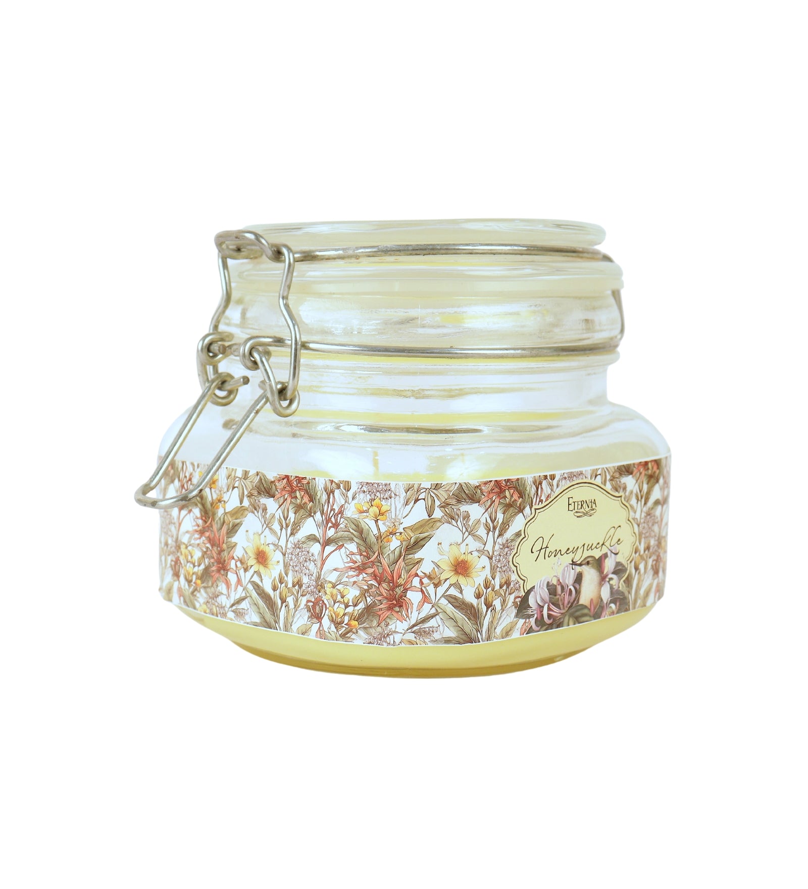 Eternia® Honeysuckle Scented Double Wick Jar Candle – Soft Floral Aroma for a Light, Uplifting Vibe – Ideal for Home, Office or Gifting – 28 Hours Burn Time