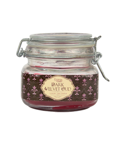 Eternia® Dark Velvet Oud 28-Hour Jar Candle – Elegant Home Décor & Gift for Birthdays, Weddings, and Parties