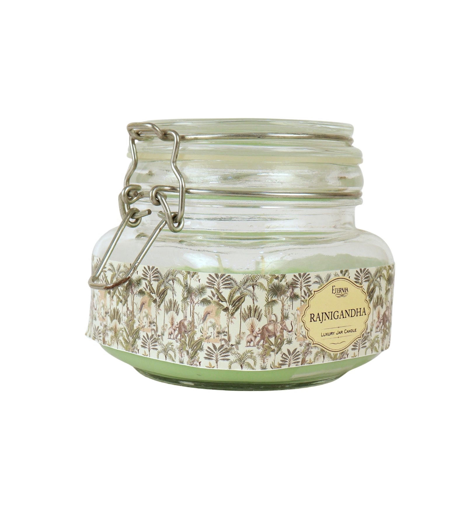 Eternia® Rajnigandha Scented Double Wick Jar Candle – Bold Indian Tuberose Fragrance for Luxurious Evenings – Perfect for Home, Spa or Meditation – 28 Hours Burn Time