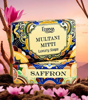 Eternia® Multani Mitti Saffron Luxury Soap Bar – Gentle, Hydrating & Refreshing Daily Face & Body Care