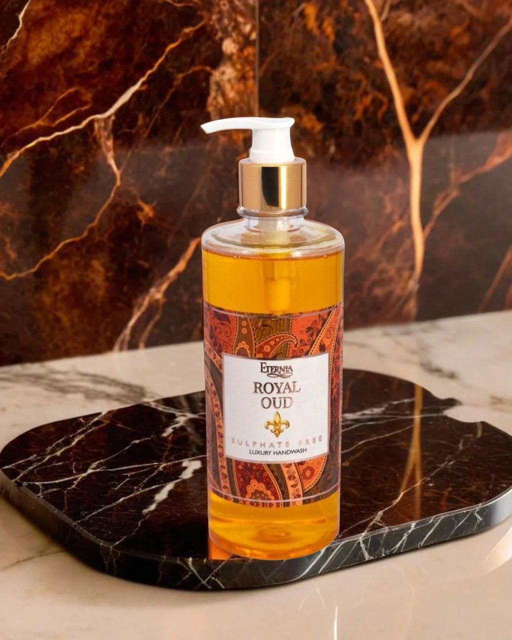 Eternia® Royal Oud Sulphate-Free Handwash - Premium Cruelty-Free Liquid Soap - Luxurious Foam & Thick Honey-Like Consistency - 500ml