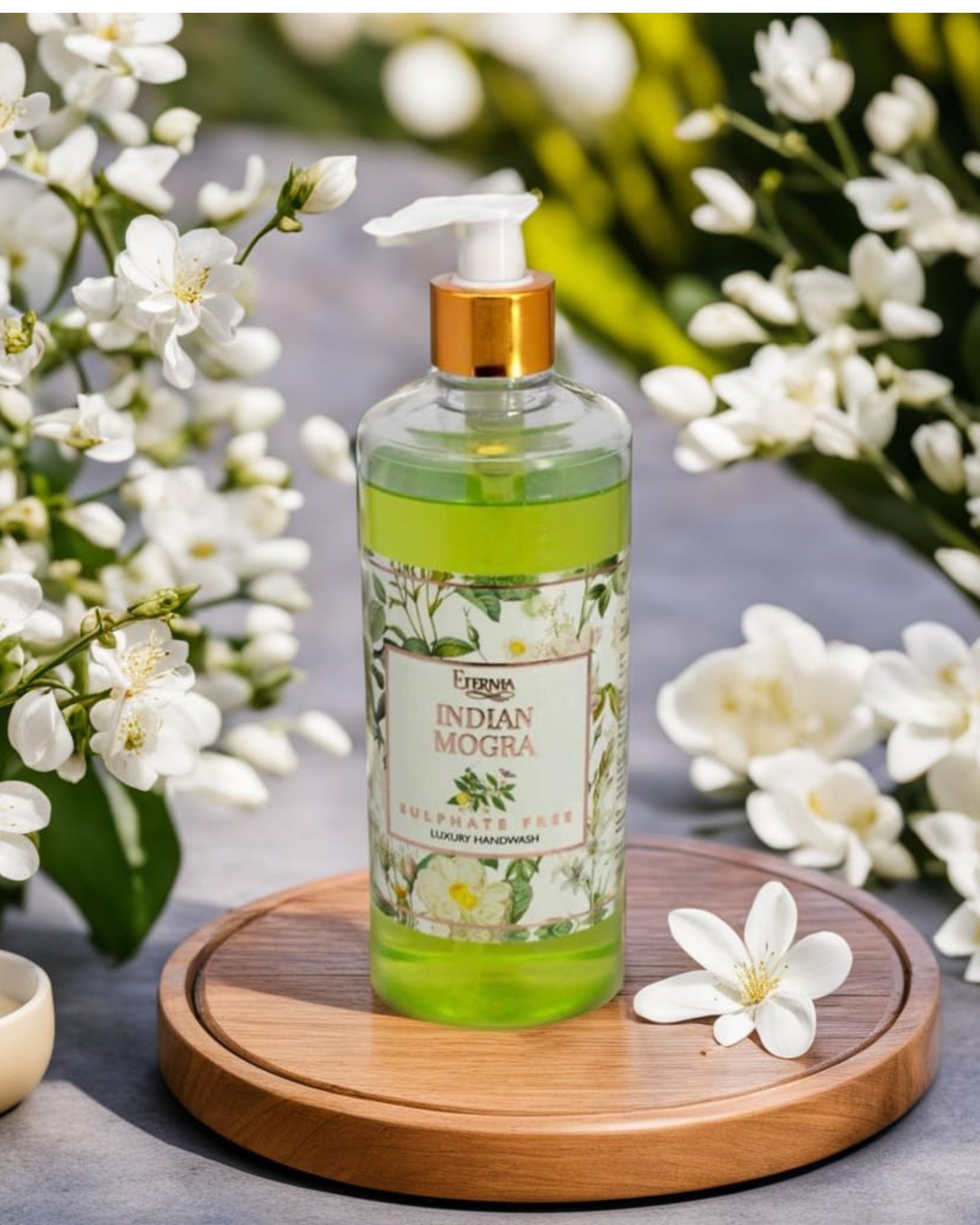 Eternia® Indian Mogra Sulphate-Free Handwash - Premium Cruelty-Free Liquid Soap - Luxurious Foam & Thick Honey-Like Consistency - 500ml