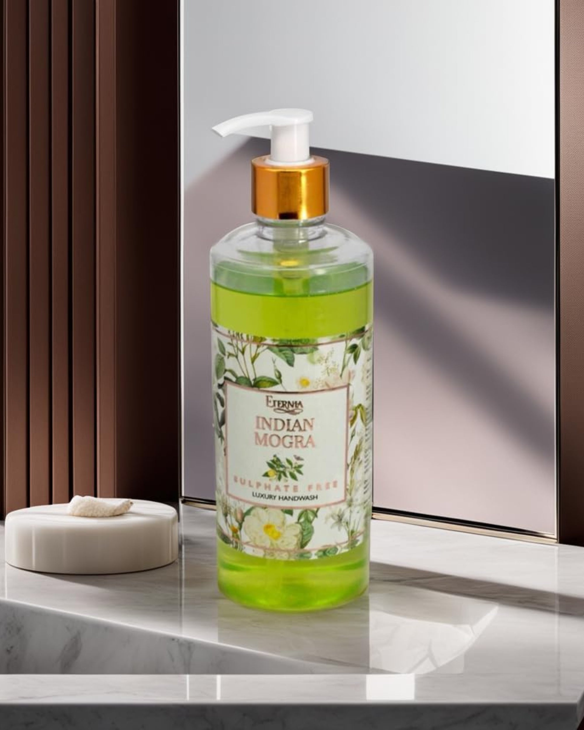Eternia® Indian Mogra Sulphate-Free Handwash - Premium Cruelty-Free Liquid Soap - Luxurious Foam & Thick Honey-Like Consistency - 500ml
