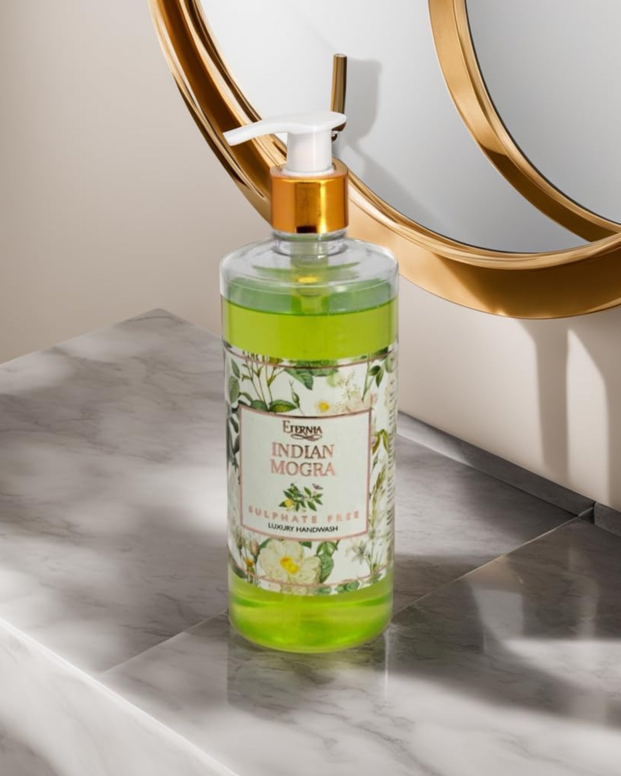 Eternia® Indian Mogra Sulphate-Free Handwash - Premium Cruelty-Free Liquid Soap - Luxurious Foam & Thick Honey-Like Consistency - 500ml