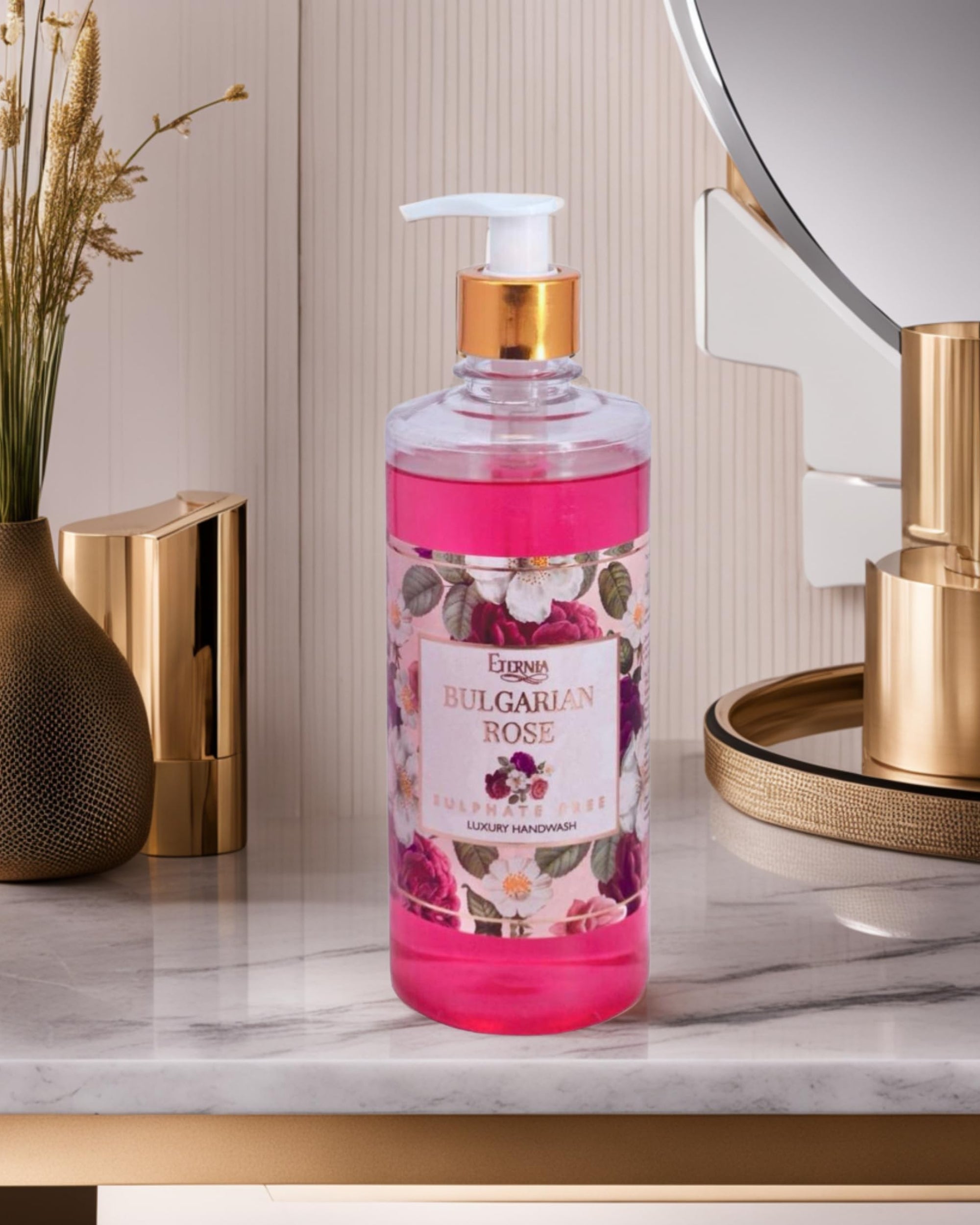 Eternia® Bulgarian Rose Sulphate-Free Handwash - Premium Cruelty-Free Liquid Soap - Luxurious Foam & Thick Honey-Like Consistency - 500ml