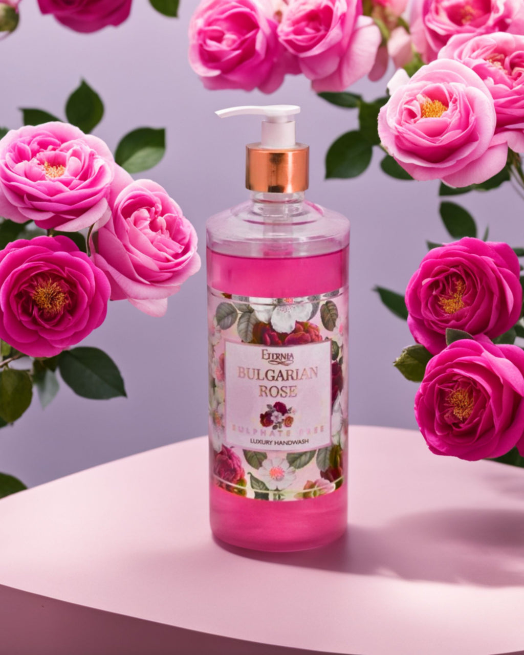 Eternia® Bulgarian Rose Sulphate-Free Handwash - Premium Cruelty-Free Liquid Soap - Luxurious Foam & Thick Honey-Like Consistency - 500ml