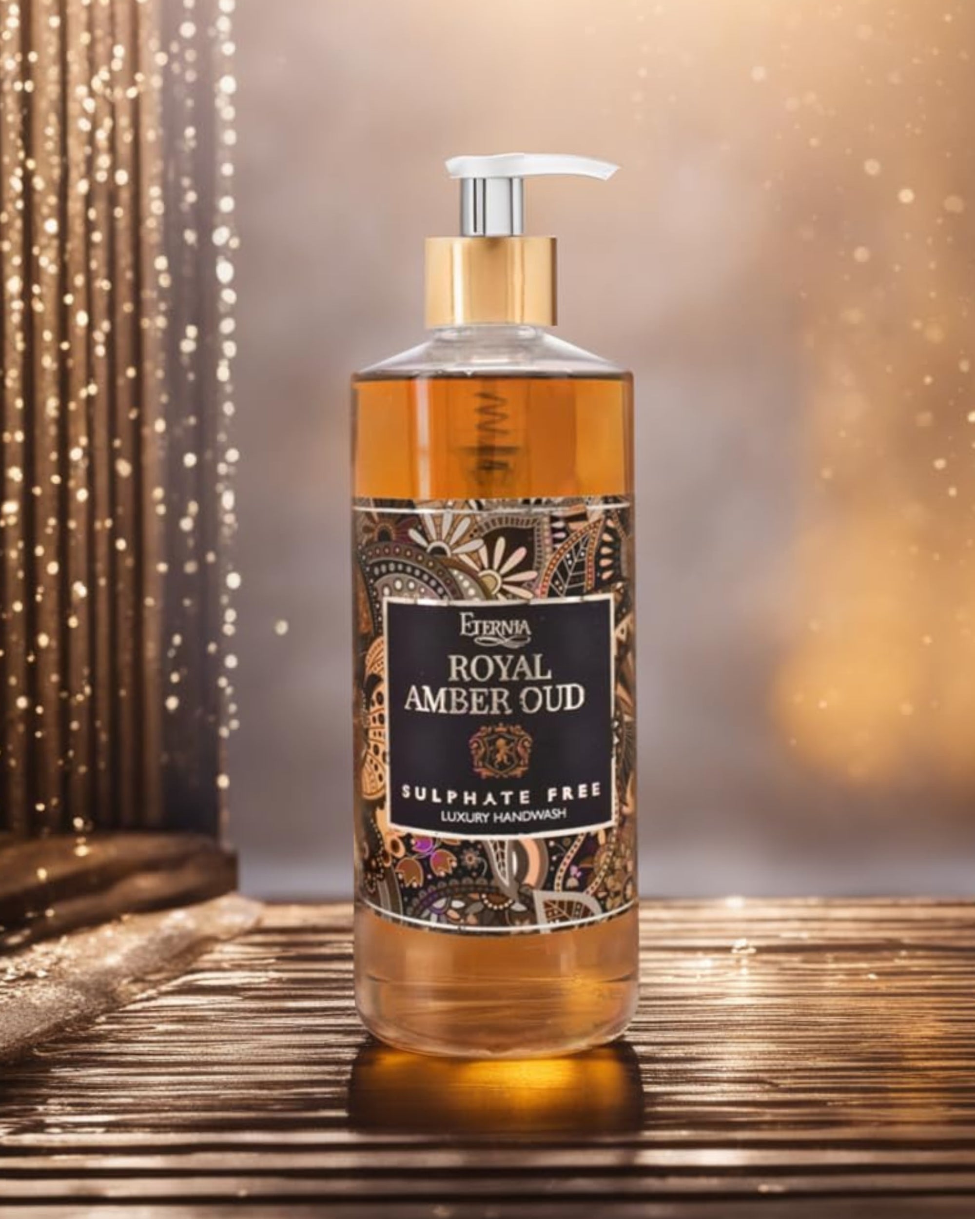 Eternia® Royal Amber Oud Sulphate-Free Handwash - Premium Cruelty-Free Liquid Soap - Luxurious Foam & Thick Honey-Like Consistency - 500ml