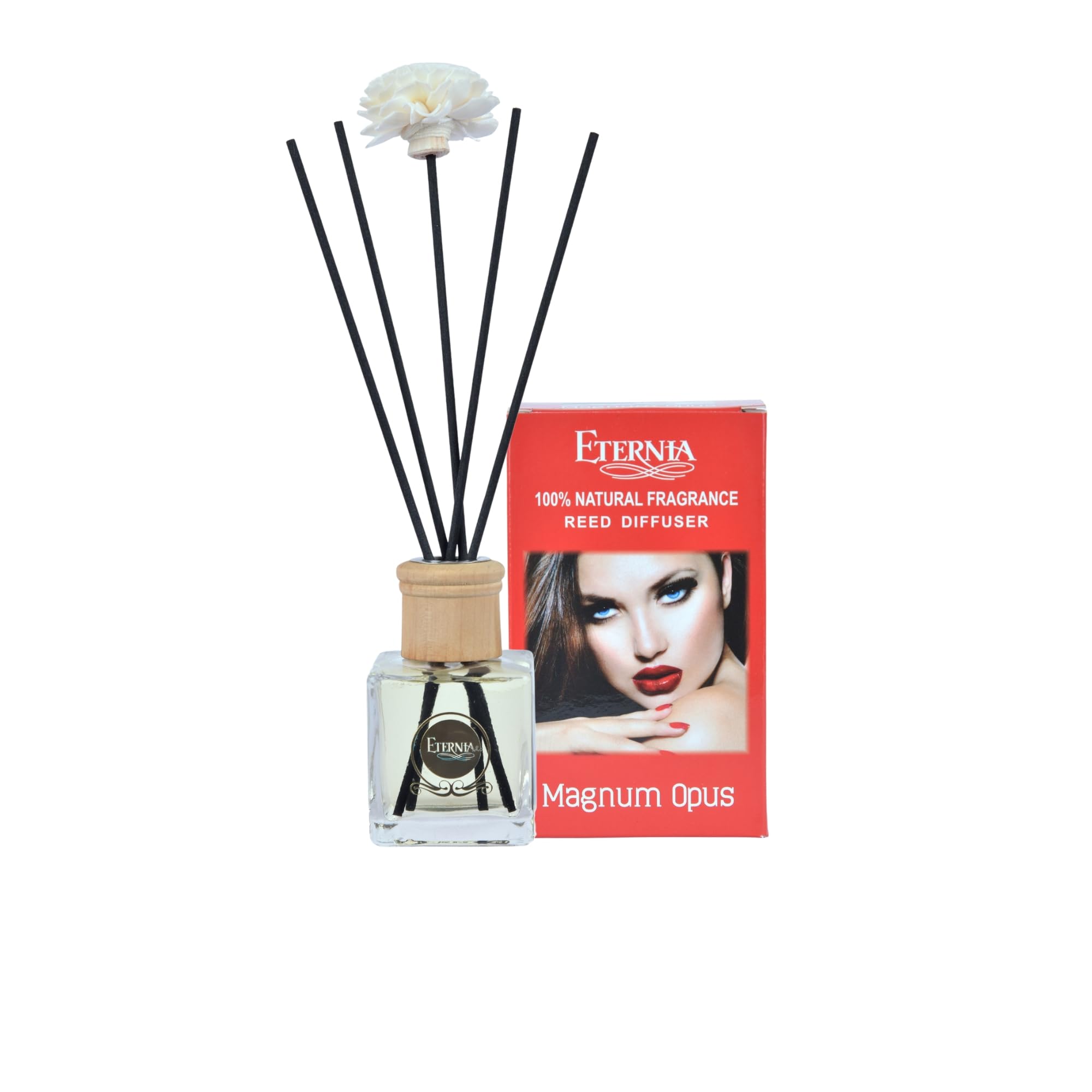 Eternia® Magnum Opus Reed Diffuser with Rattan Reed Sticks – Slow Release Subtle Long-Lasting Home Fragrance