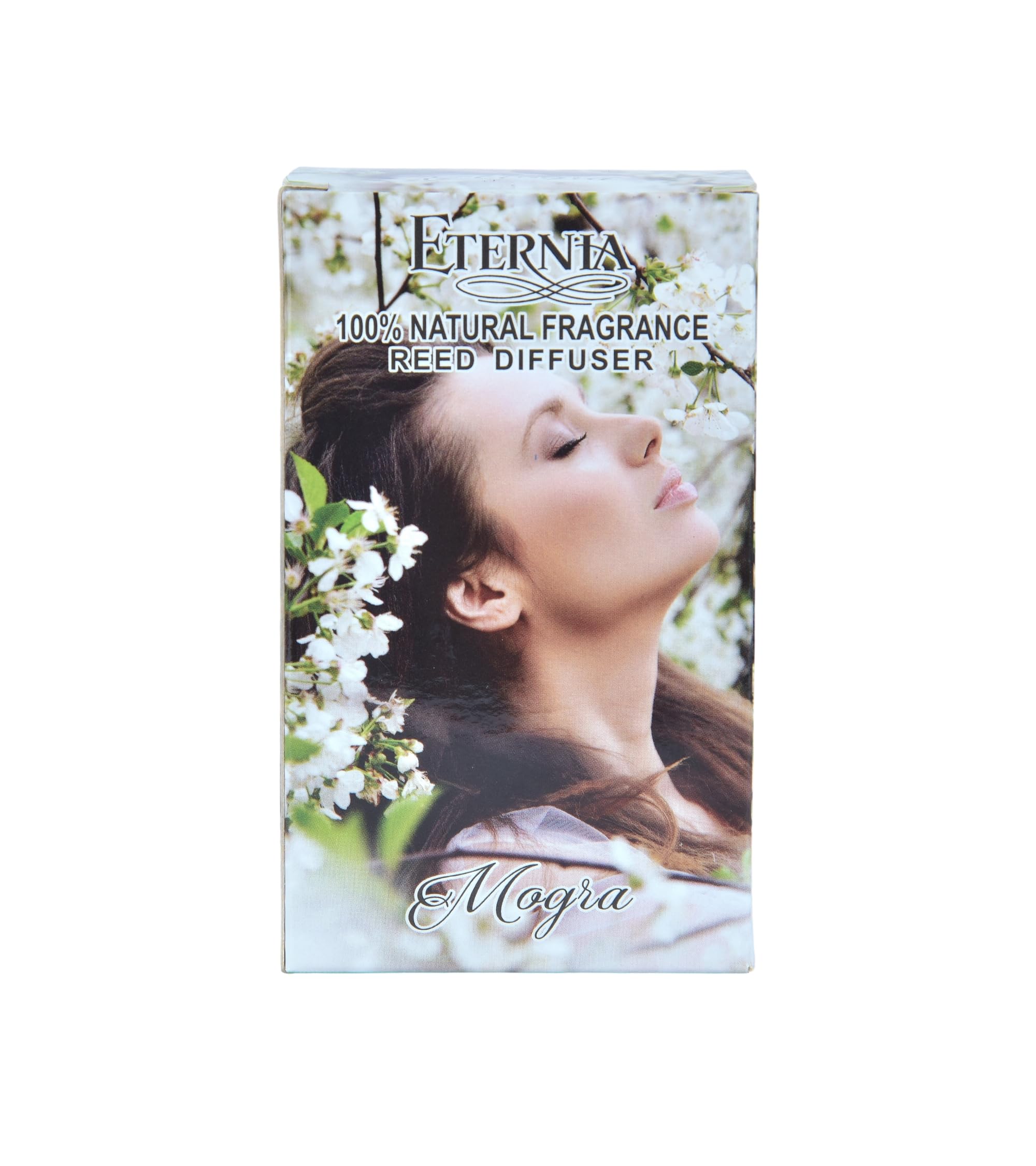 Eternia® Mogra Reed Diffuser with Rattan Reed Sticks – Slow Release Subtle Long-Lasting Home Fragrance