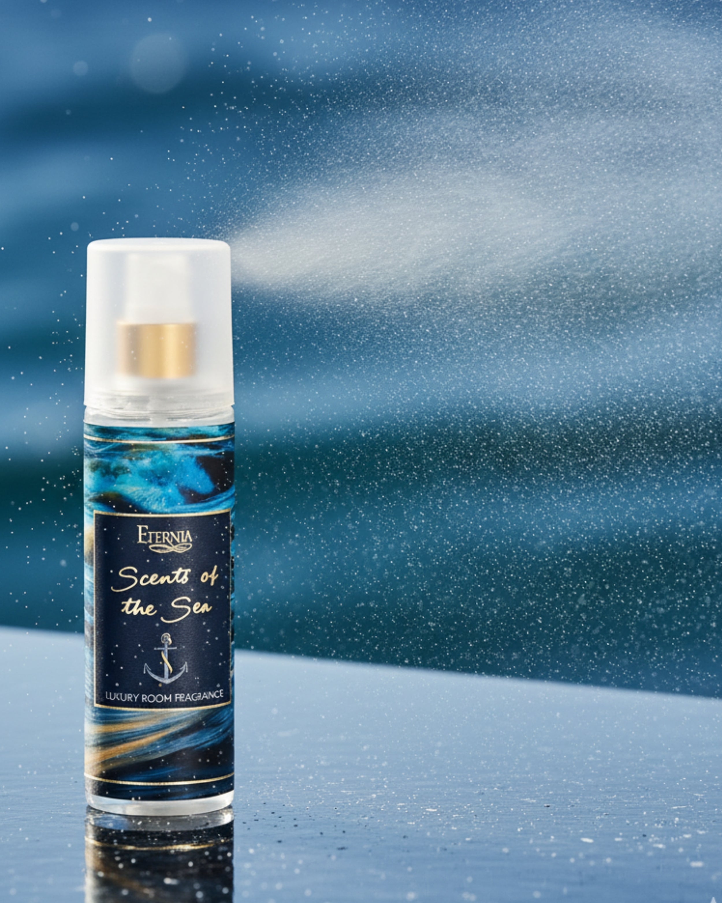 Eternia® Scents of the Sea Luxury Room Spray – Refreshing Marine & Aqua Fragrance Mist | Coastal-Inspired Long-Lasting Freshness – 200ml