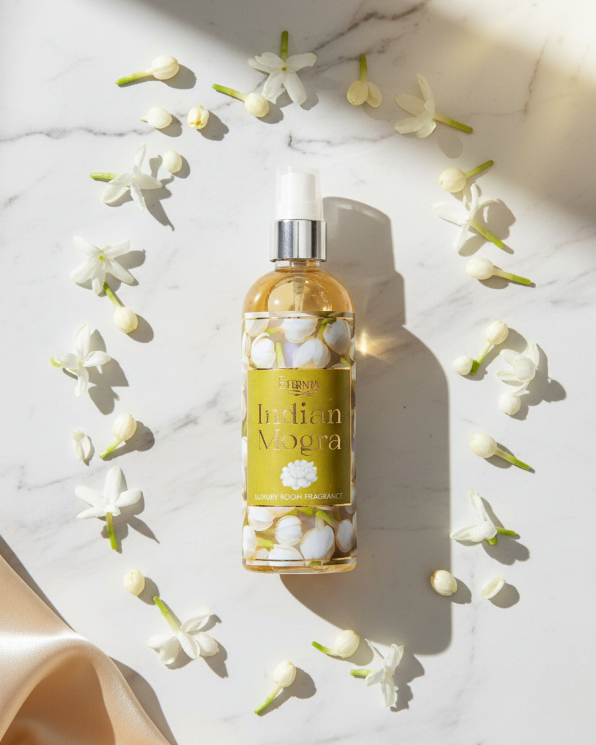 Eternia® Indian Mogra Room Spray – Fresh, Soothing Floral Aroma | Long-Lasting Air Freshener for Home, Bedroom & Office – 200ml