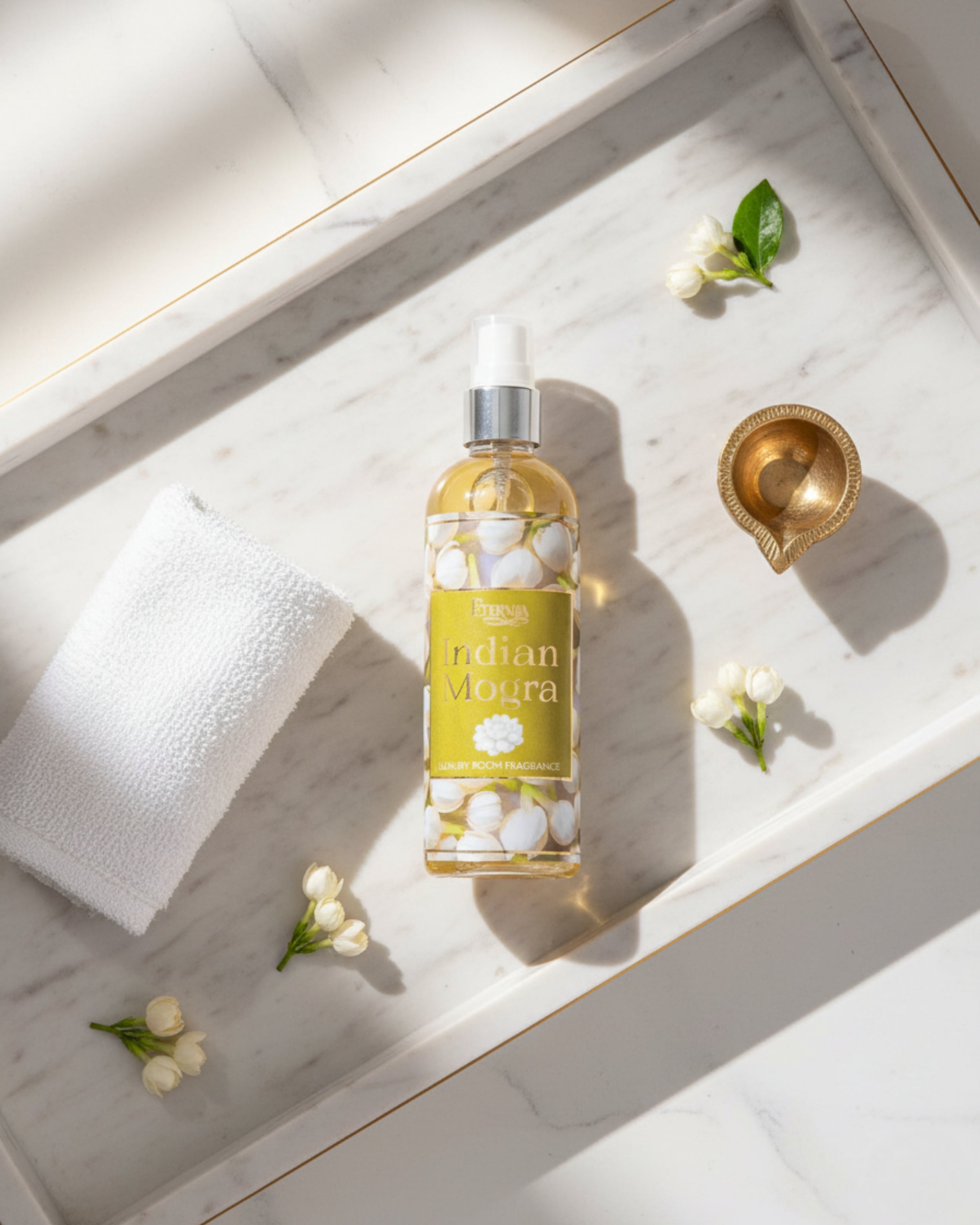 Eternia® Indian Mogra Room Spray – Fresh, Soothing Floral Aroma | Long-Lasting Air Freshener for Home, Bedroom & Office – 200ml